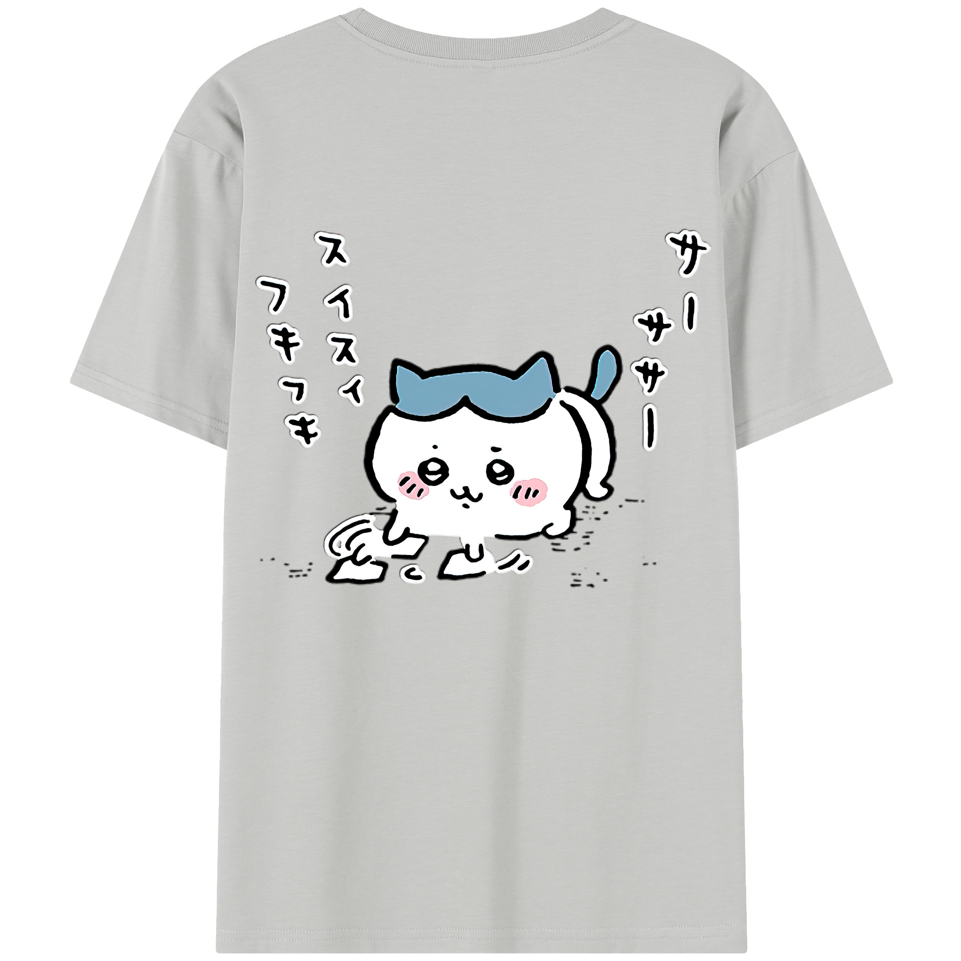 （画像用） ちいかわ ハチワレ Chii-kawa hachiware レディース半袖Tシャツ(バックプリント)