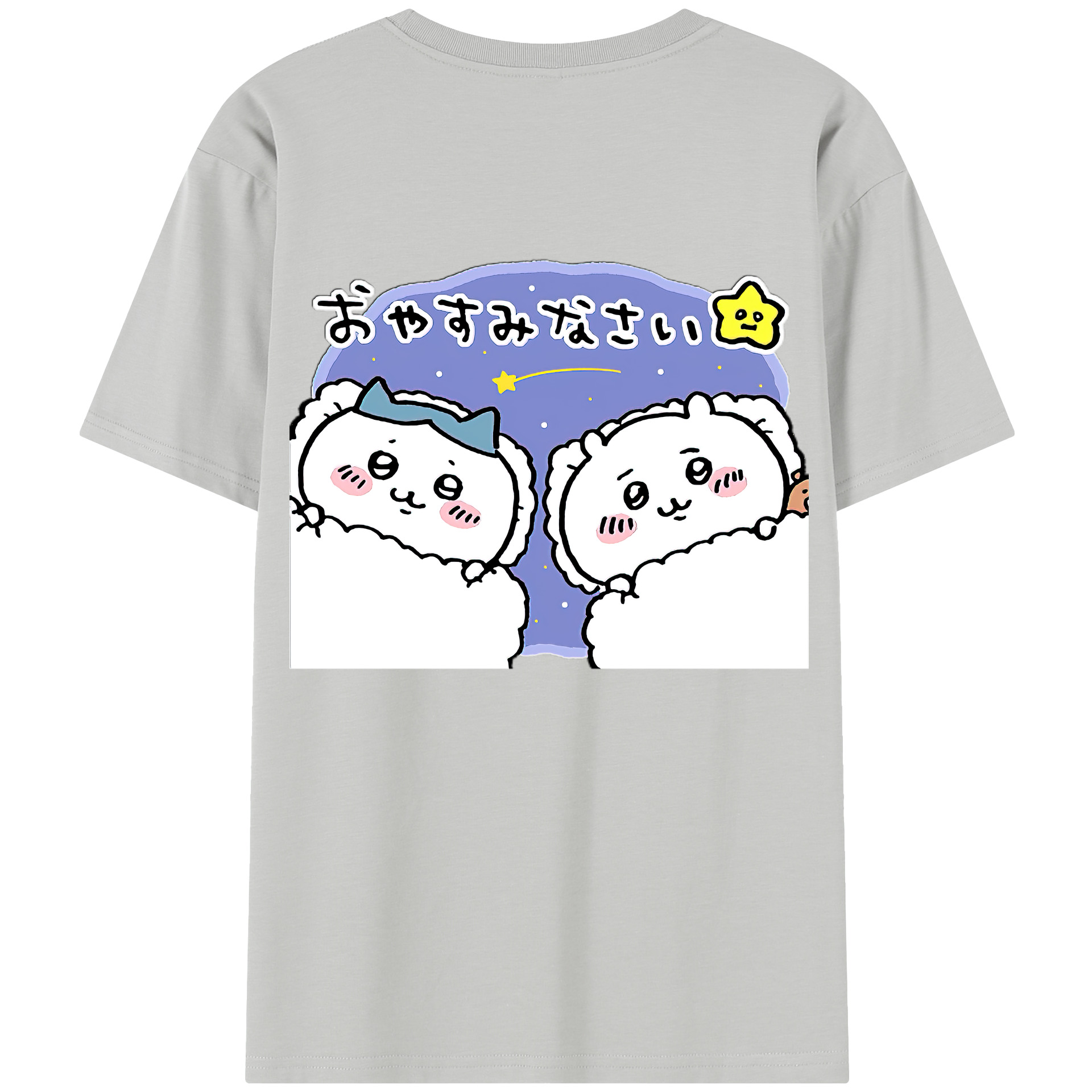 （画像用） ちいかわ ハチワレ Chii-kawa hachiware レディース半袖Tシャツ(バックプリント)
