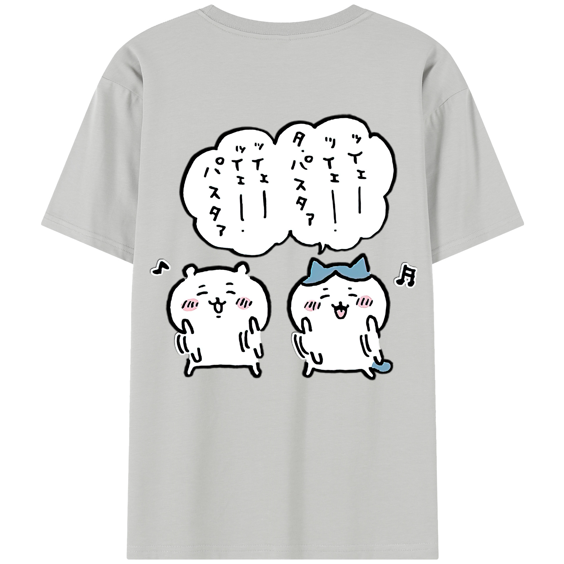（画像用） ちいかわ ハチワレ Chii-kawa hachiware レディース半袖Tシャツ(バックプリント)