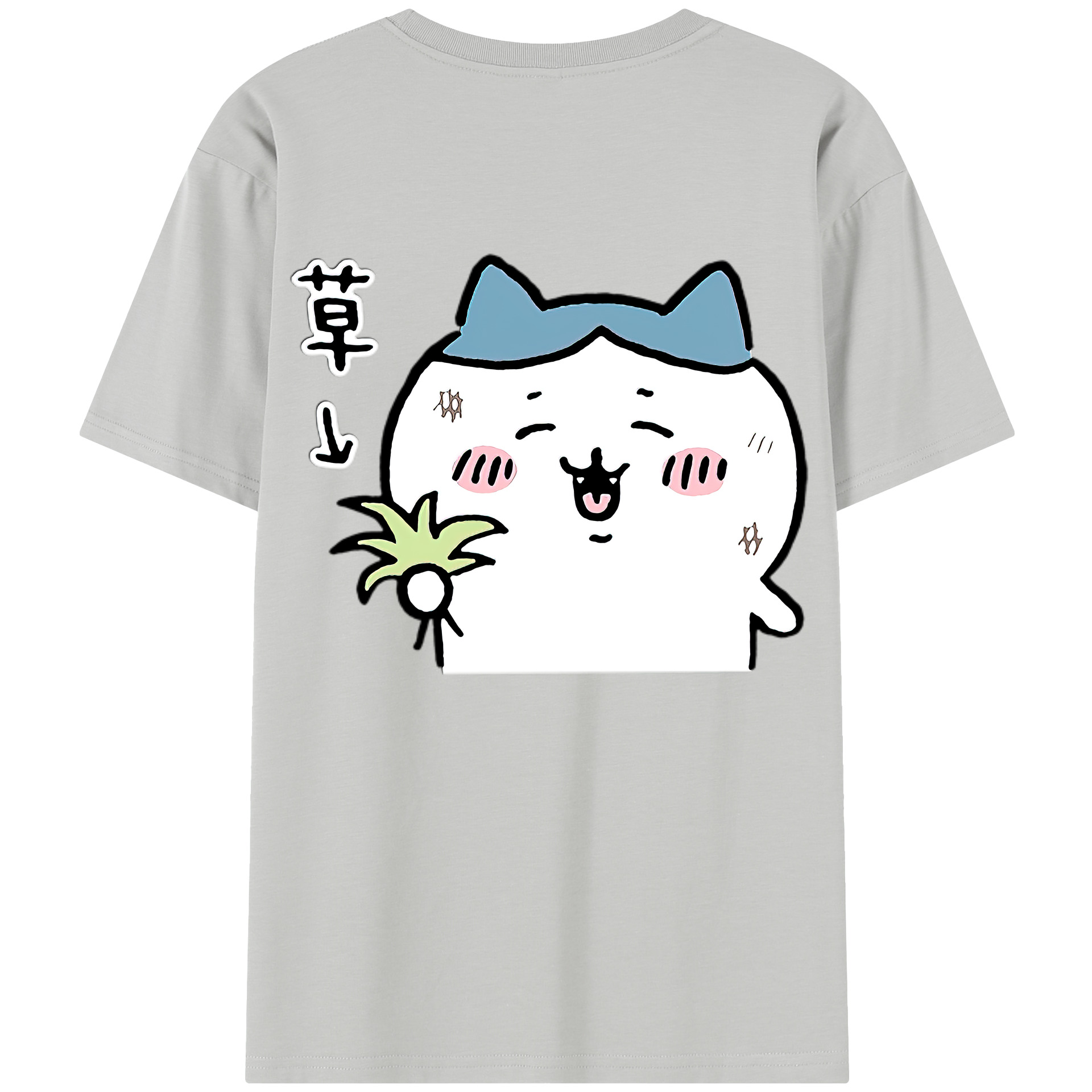 （画像用） ちいかわ ハチワレ Chii-kawa hachiware レディース半袖Tシャツ(バックプリント)