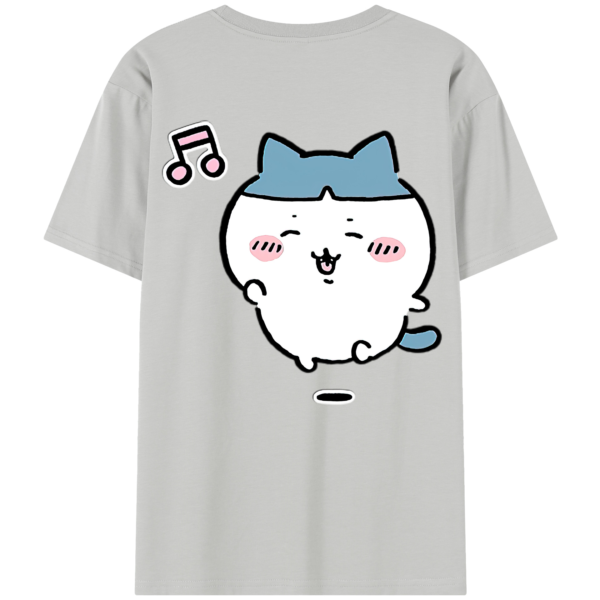 （画像用） ちいかわ ハチワレ Chii-kawa hachiware レディース半袖Tシャツ(バックプリント)