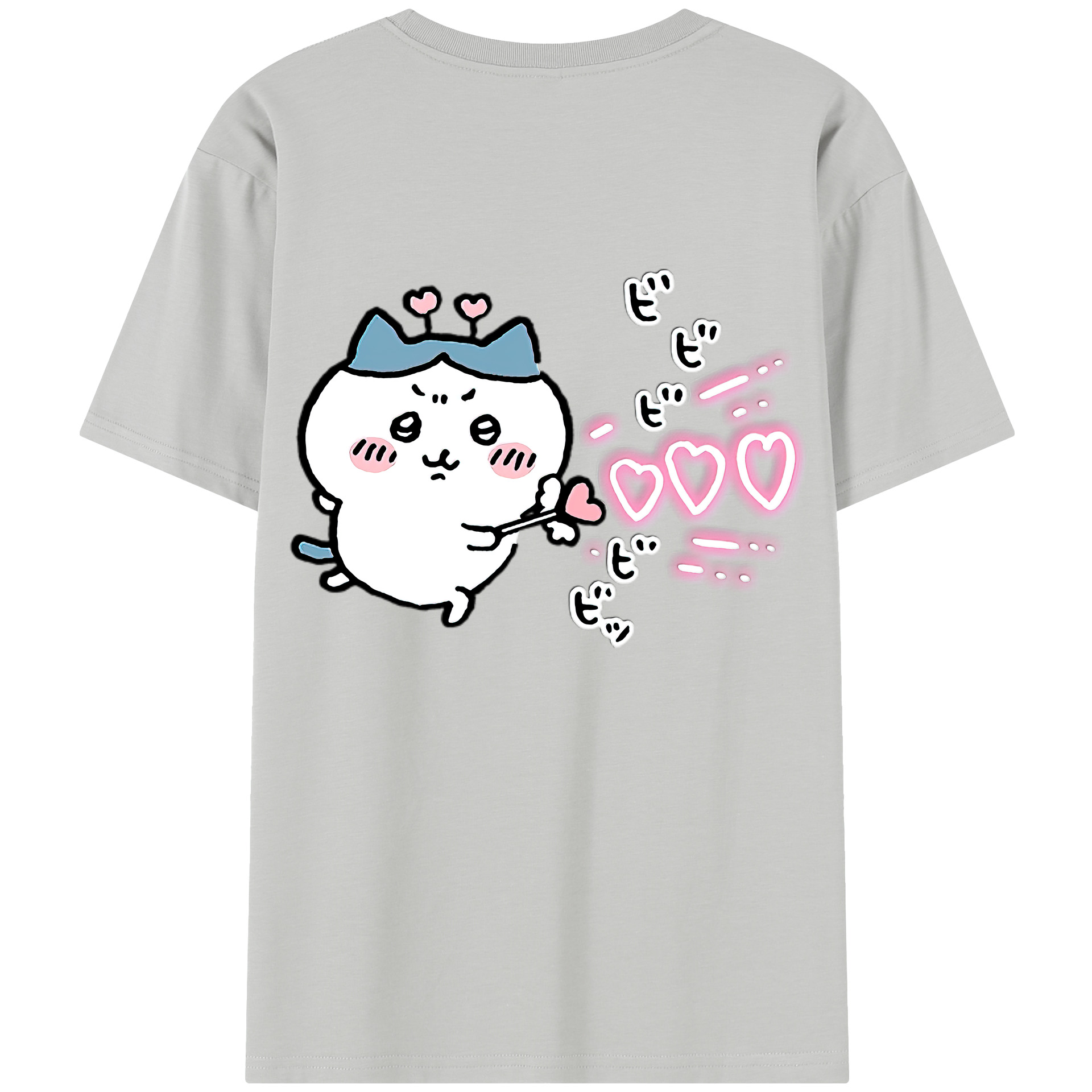 （画像用） ちいかわ ハチワレ Chii-kawa hachiware レディース半袖Tシャツ(バックプリント)