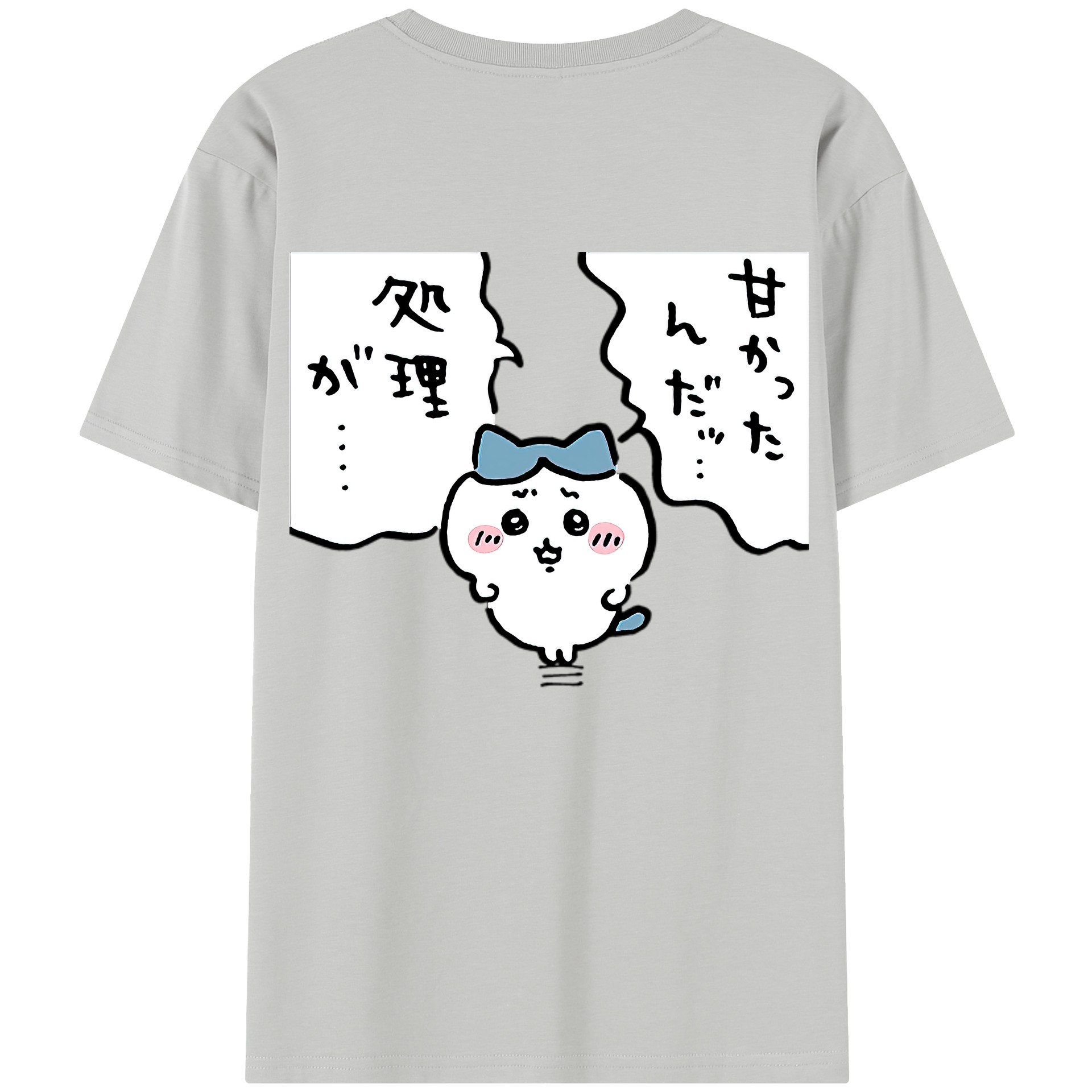 （画像用） ちいかわ ハチワレ Chii-kawa hachiware レディース半袖Tシャツ(バックプリント)