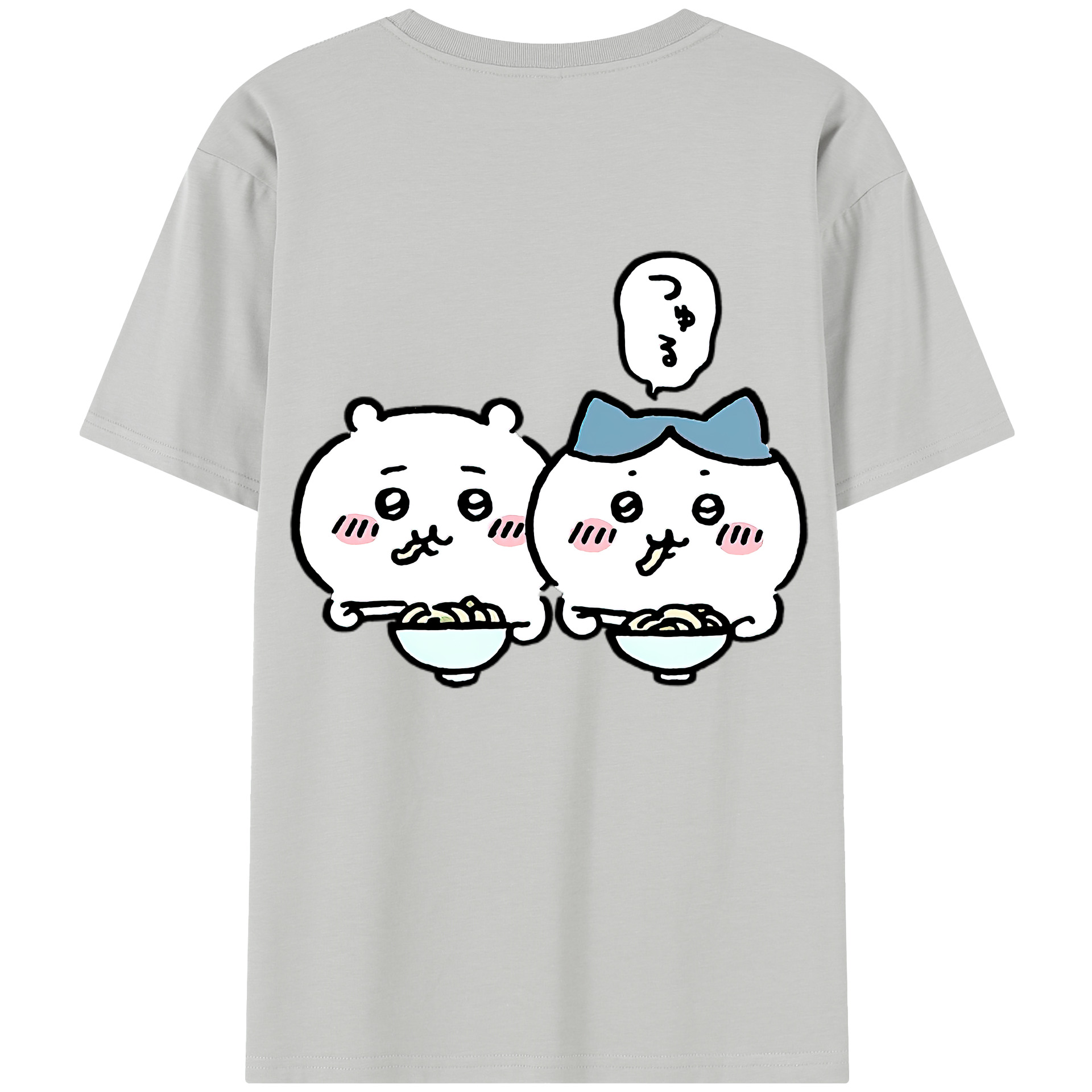 （画像用） ちいかわ ハチワレ Chii-kawa hachiware レディース半袖Tシャツ(バックプリント)