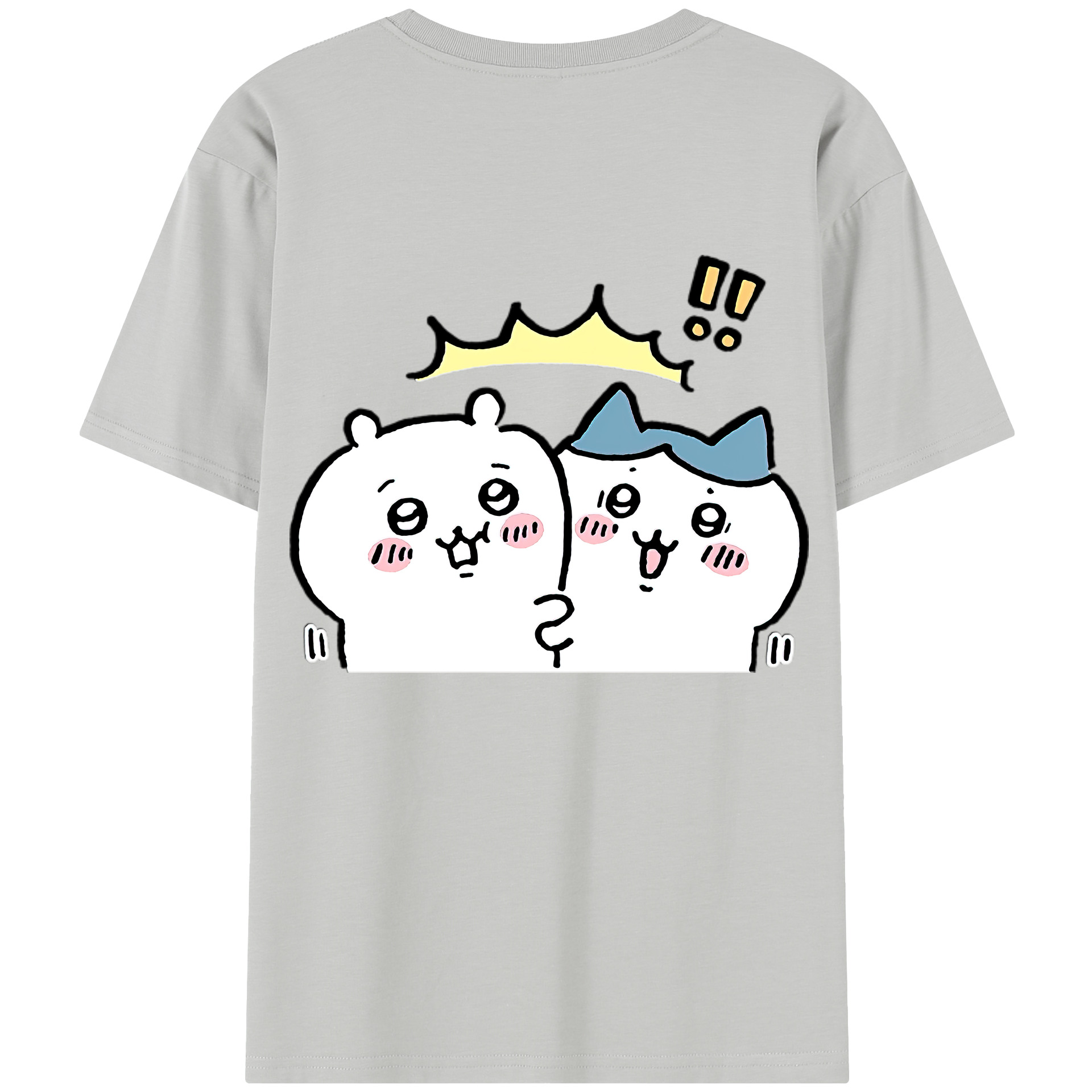 （画像用） ちいかわ ハチワレ Chii-kawa hachiware レディース半袖Tシャツ(バックプリント)