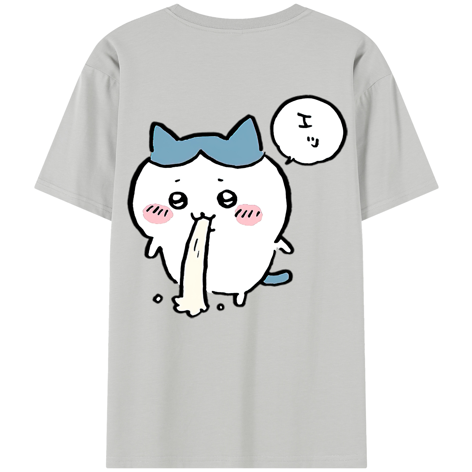 （画像用） ちいかわ ハチワレ Chii-kawa hachiware レディース半袖Tシャツ(バックプリント)