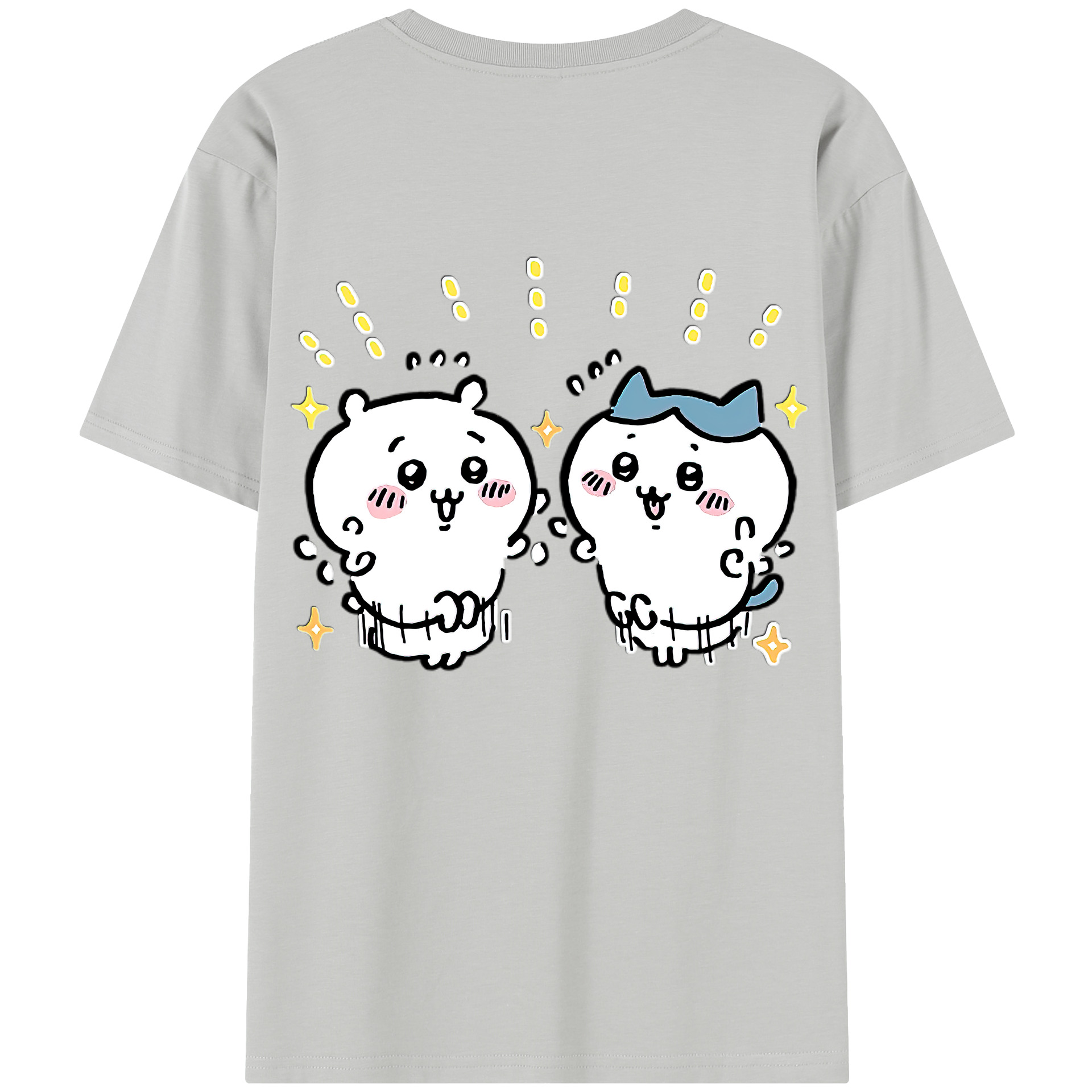 （画像用） ちいかわ ハチワレ Chii-kawa hachiware レディース半袖Tシャツ(バックプリント)