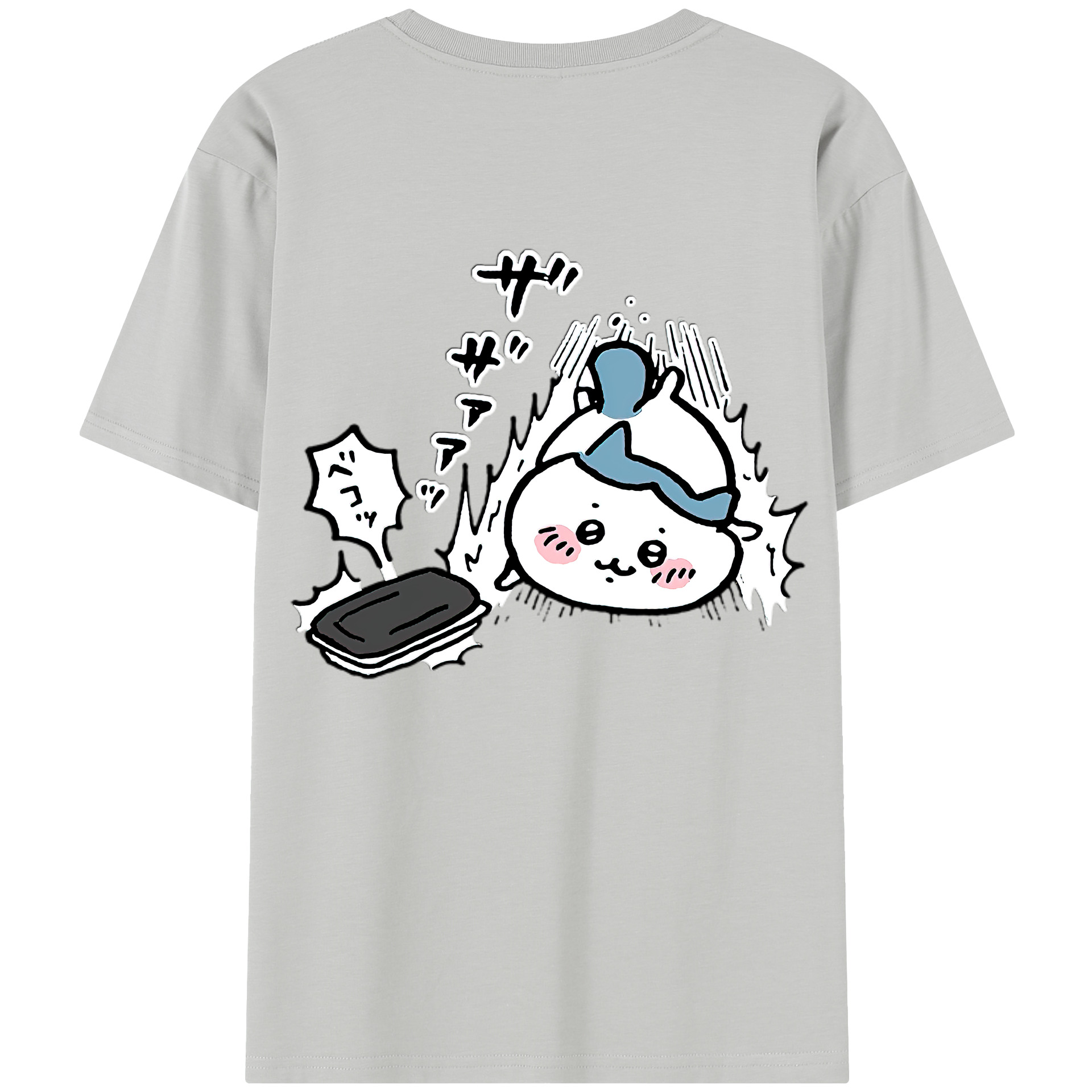 （画像用） ちいかわ ハチワレ Chii-kawa hachiware レディース半袖Tシャツ(バックプリント)