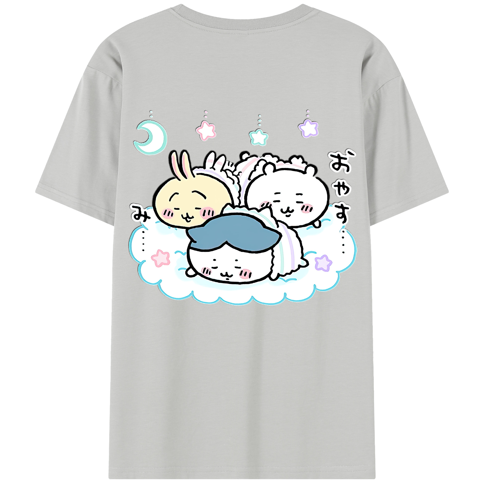 （画像用） ちいかわ ハチワレ Chii-kawa hachiware レディース半袖Tシャツ(バックプリント)
