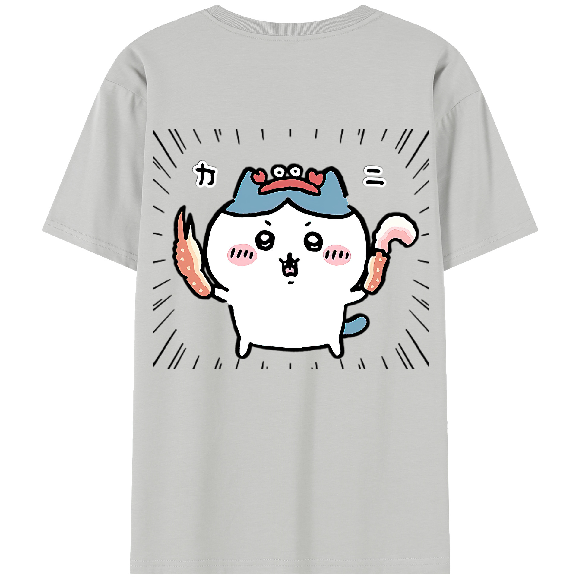 （画像用） ちいかわ ハチワレ Chii-kawa hachiware レディース半袖Tシャツ(バックプリント)