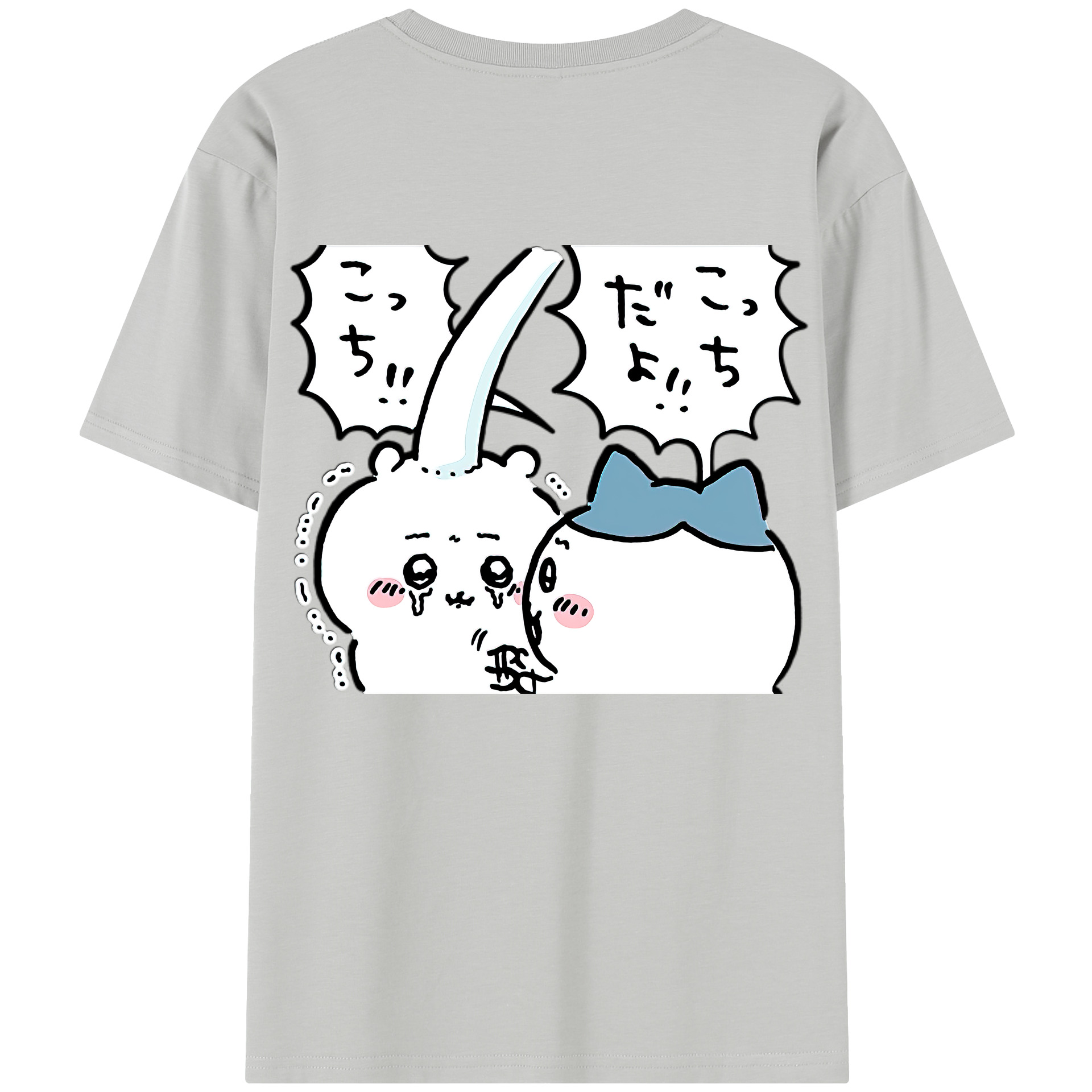 （画像用） ちいかわ ハチワレ Chii-kawa hachiware レディース半袖Tシャツ(バックプリント)