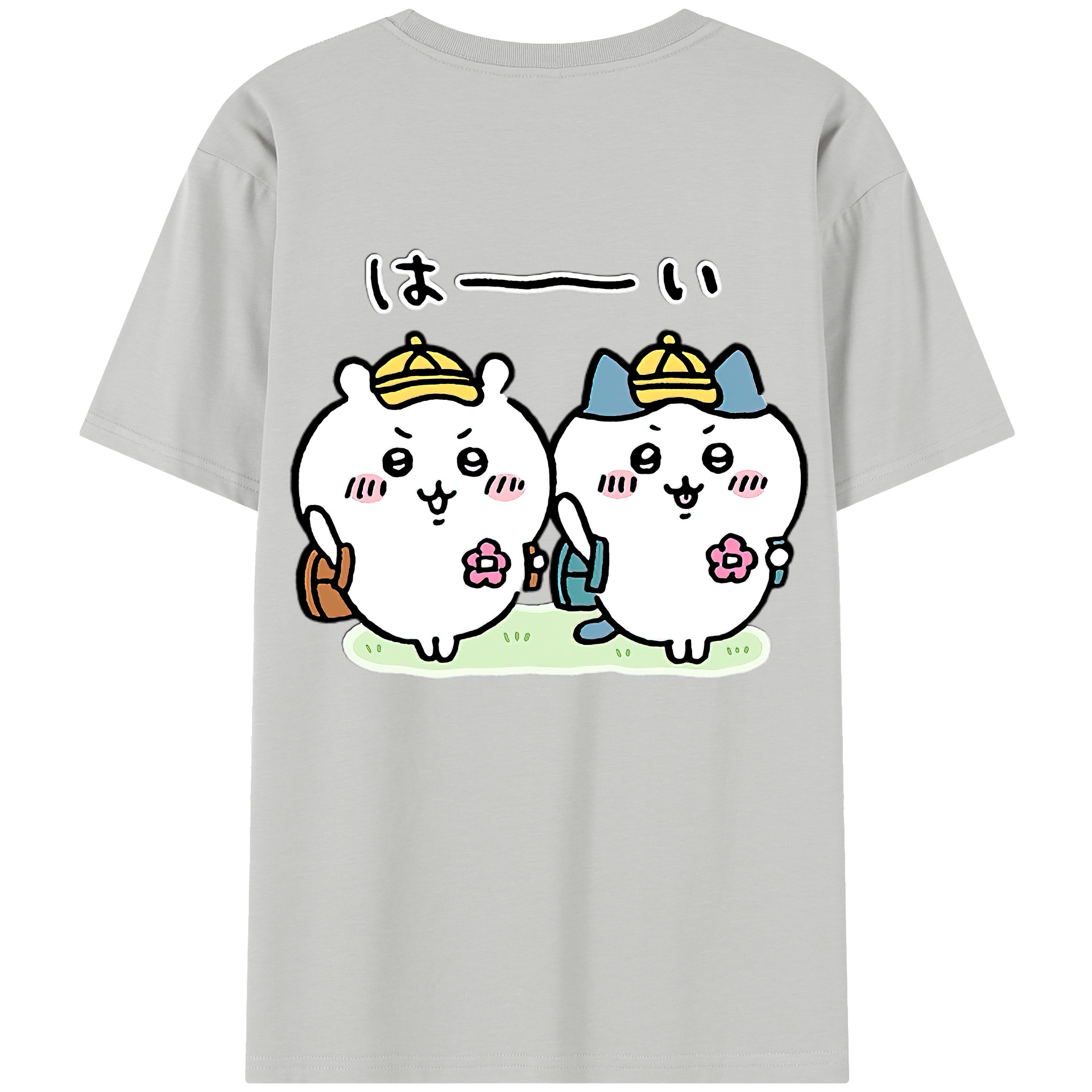 （画像用） ちいかわ ハチワレ Chii-kawa hachiware レディース半袖Tシャツ(バックプリント)