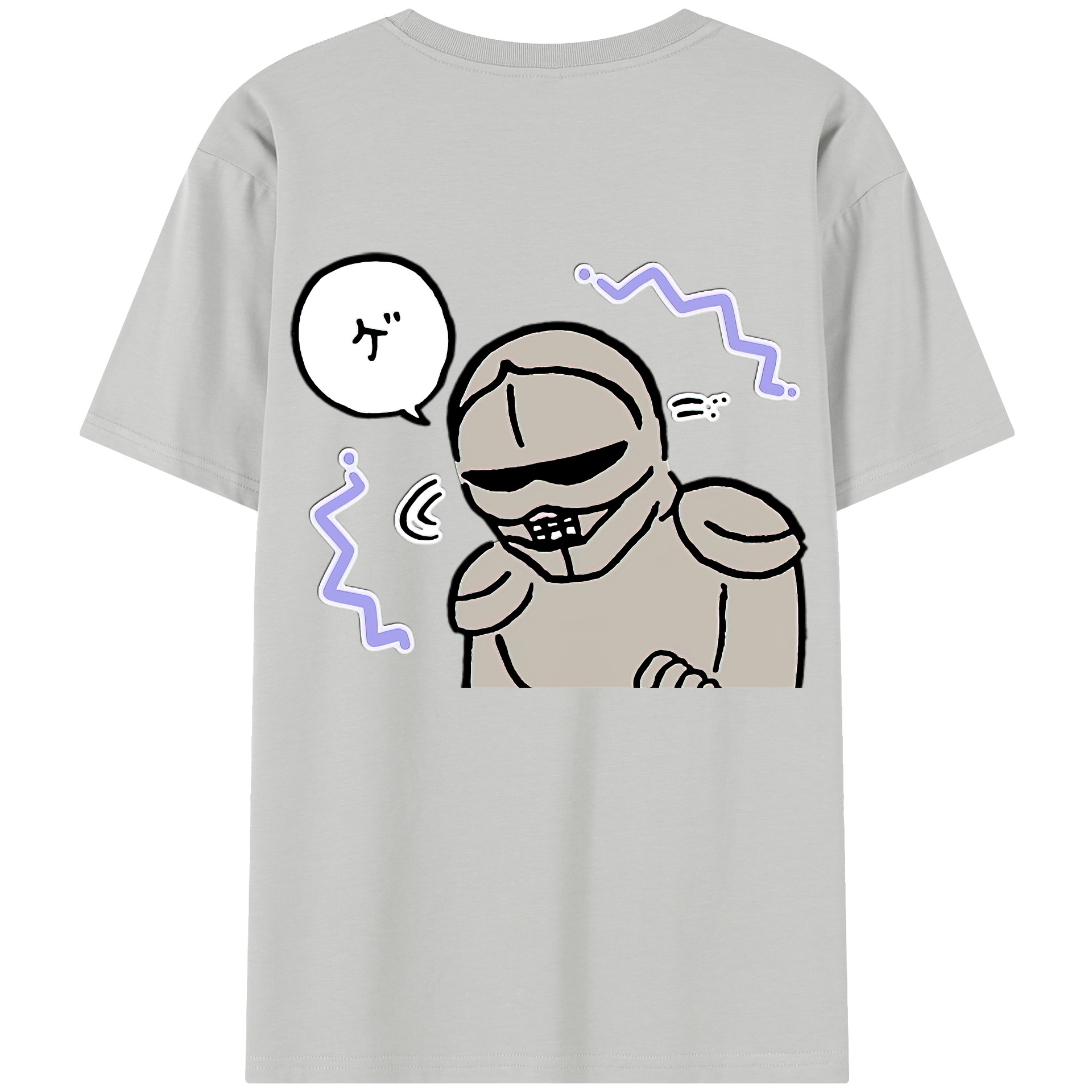 （画像用） ちいかわ 労働の鎧さん Chii-kawa Mr. Armor of Labor レディース半袖Tシャツ(バックプリント)