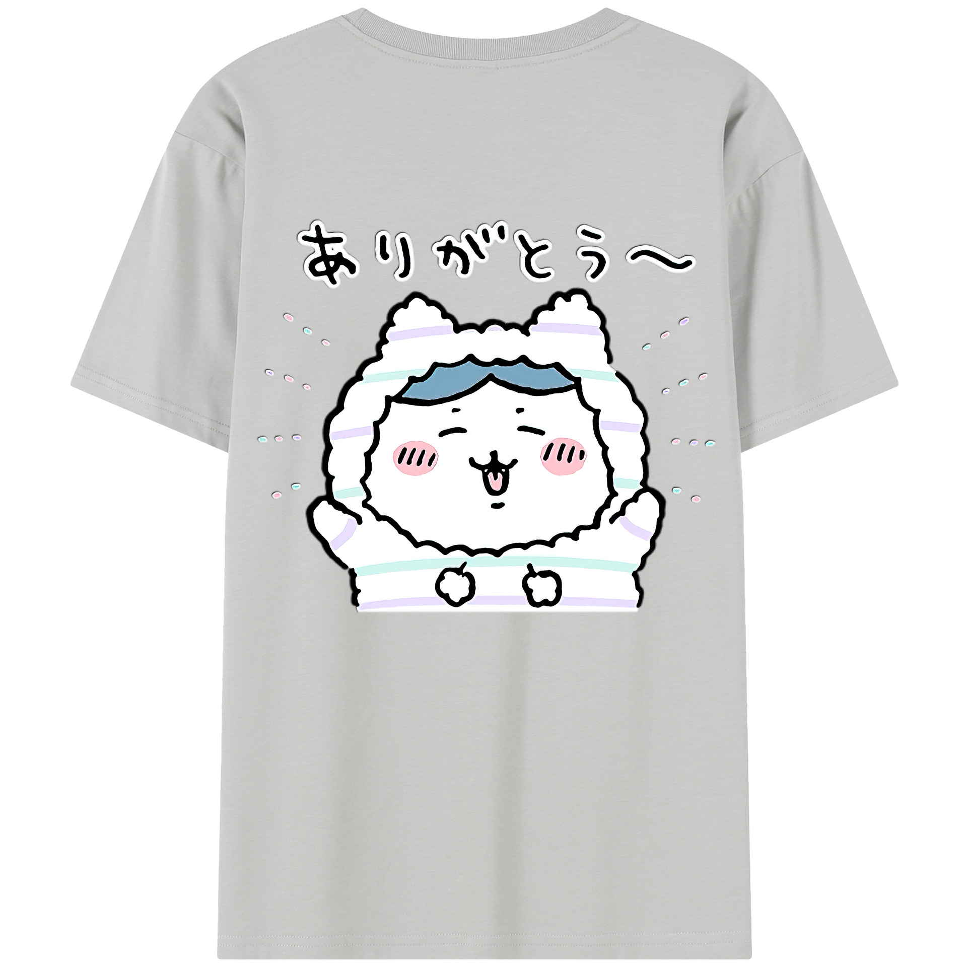 （画像用） ちいかわ ハチワレ Chii-kawa hachiware レディース半袖Tシャツ(バックプリント)