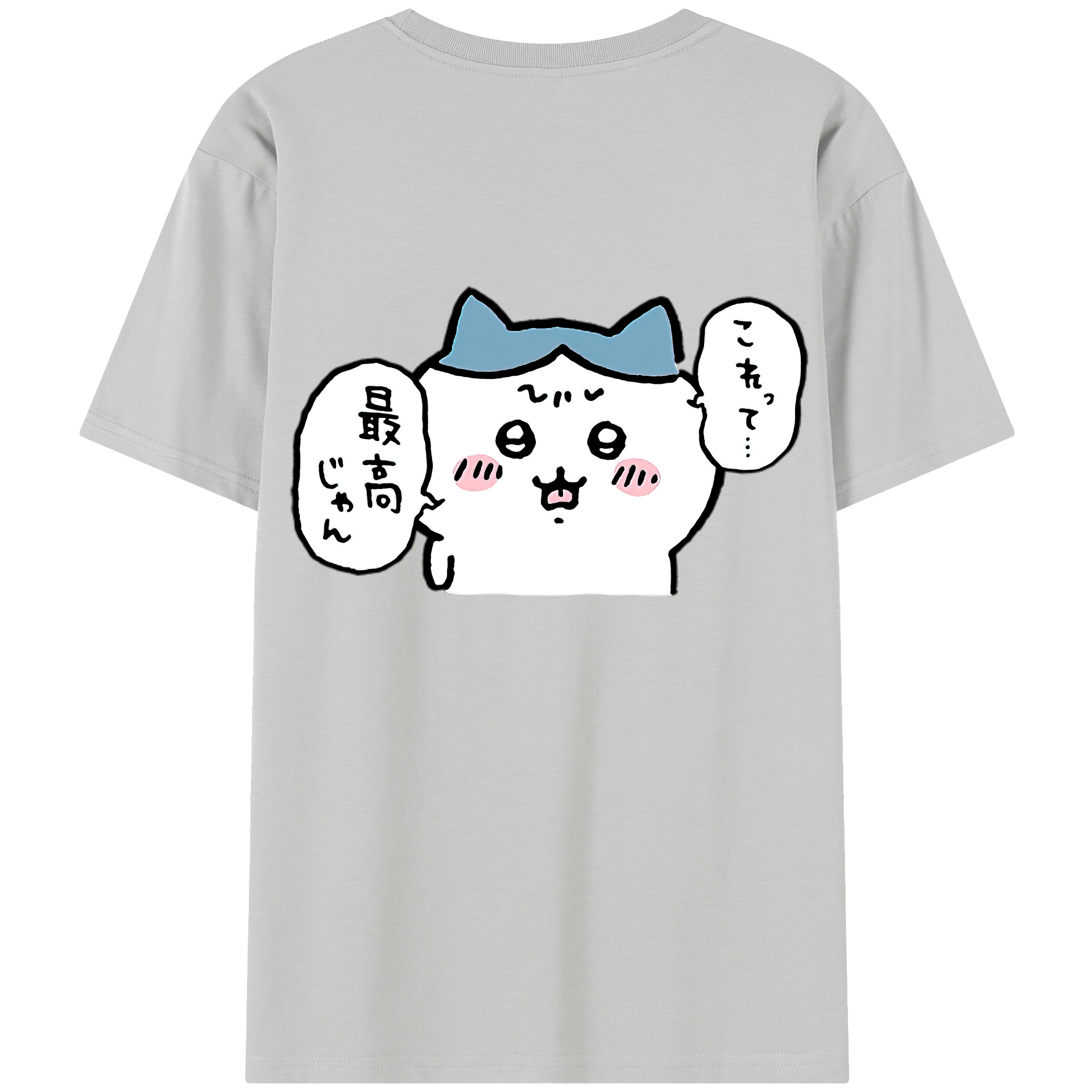（画像用） ちいかわ ハチワレ Chii-kawa hachiware レディース半袖Tシャツ(バックプリント)