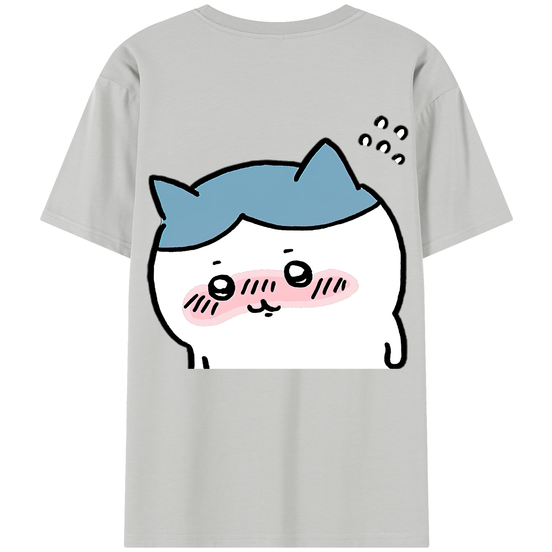 （画像用） ちいかわ ハチワレ Chii-kawa hachiware レディース半袖Tシャツ(バックプリント)