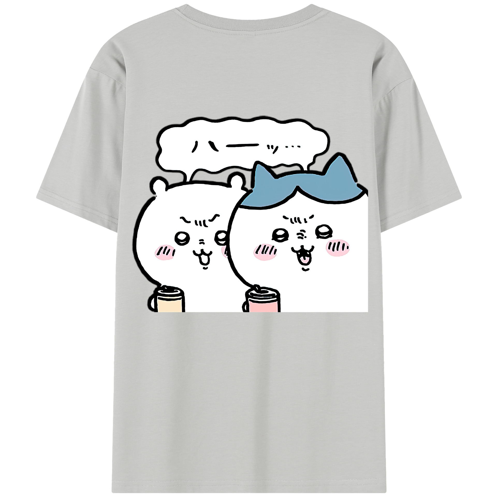 （画像用） ちいかわ ハチワレ Chii-kawa hachiware レディース半袖Tシャツ(バックプリント)