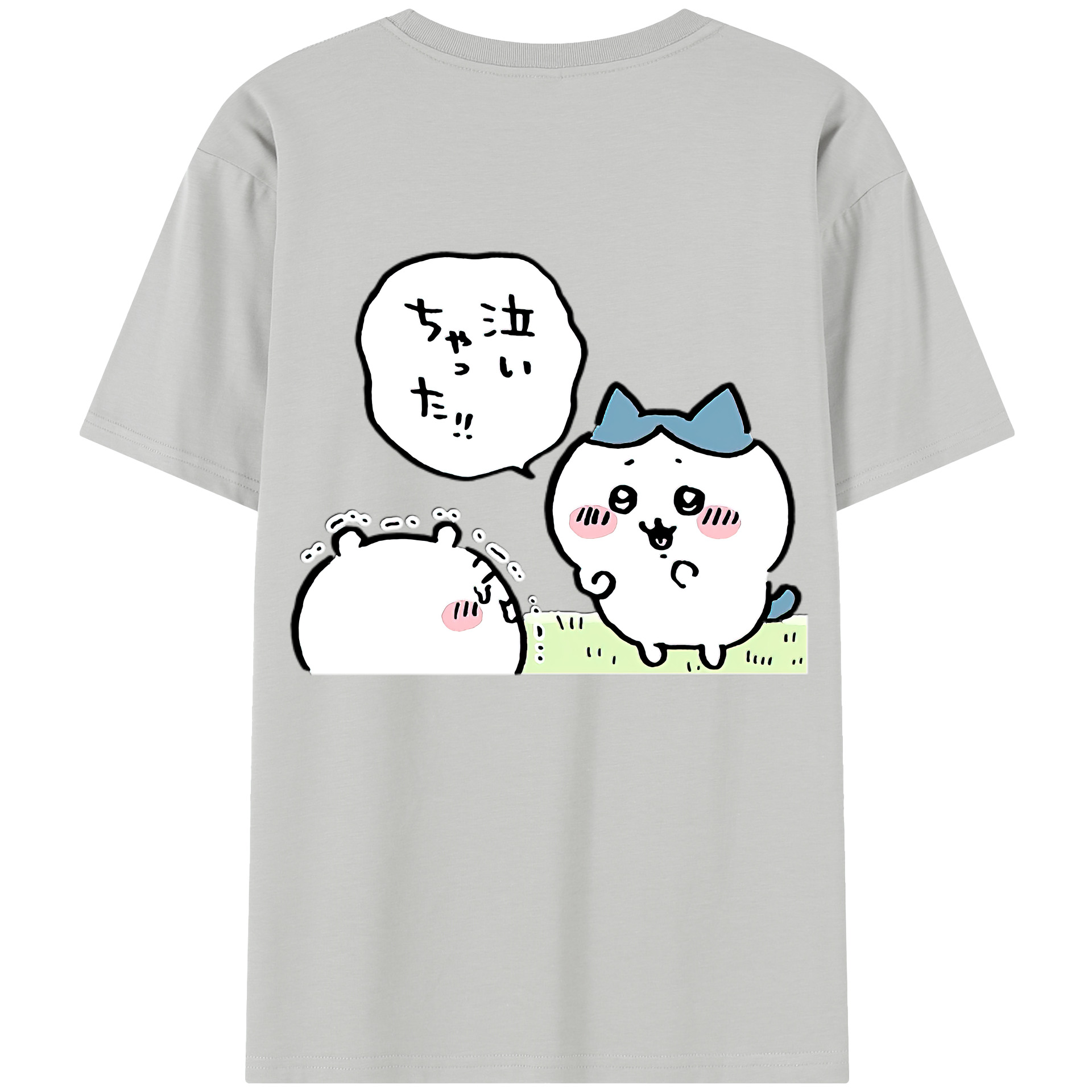 （画像用） ちいかわ ハチワレ Chii-kawa hachiware レディース半袖Tシャツ(バックプリント)