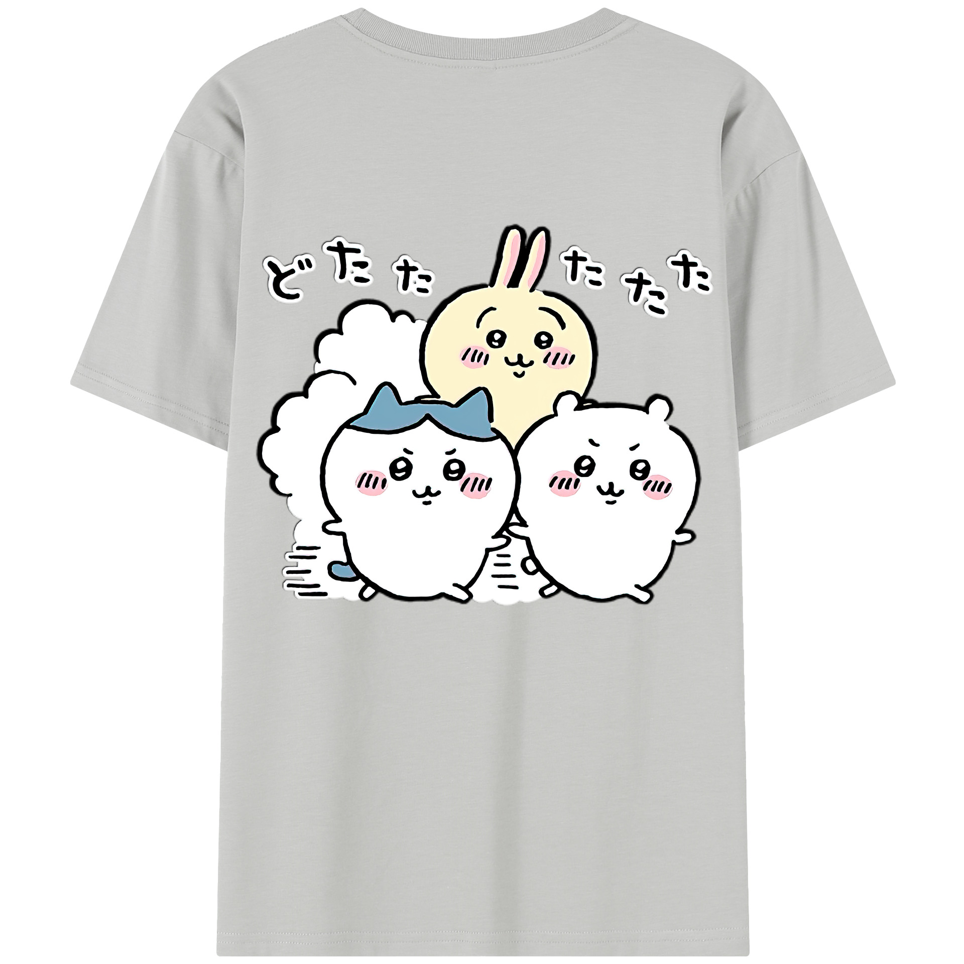 （画像用） ちいかわ ハチワレ Chii-kawa hachiware レディース半袖Tシャツ(バックプリント)