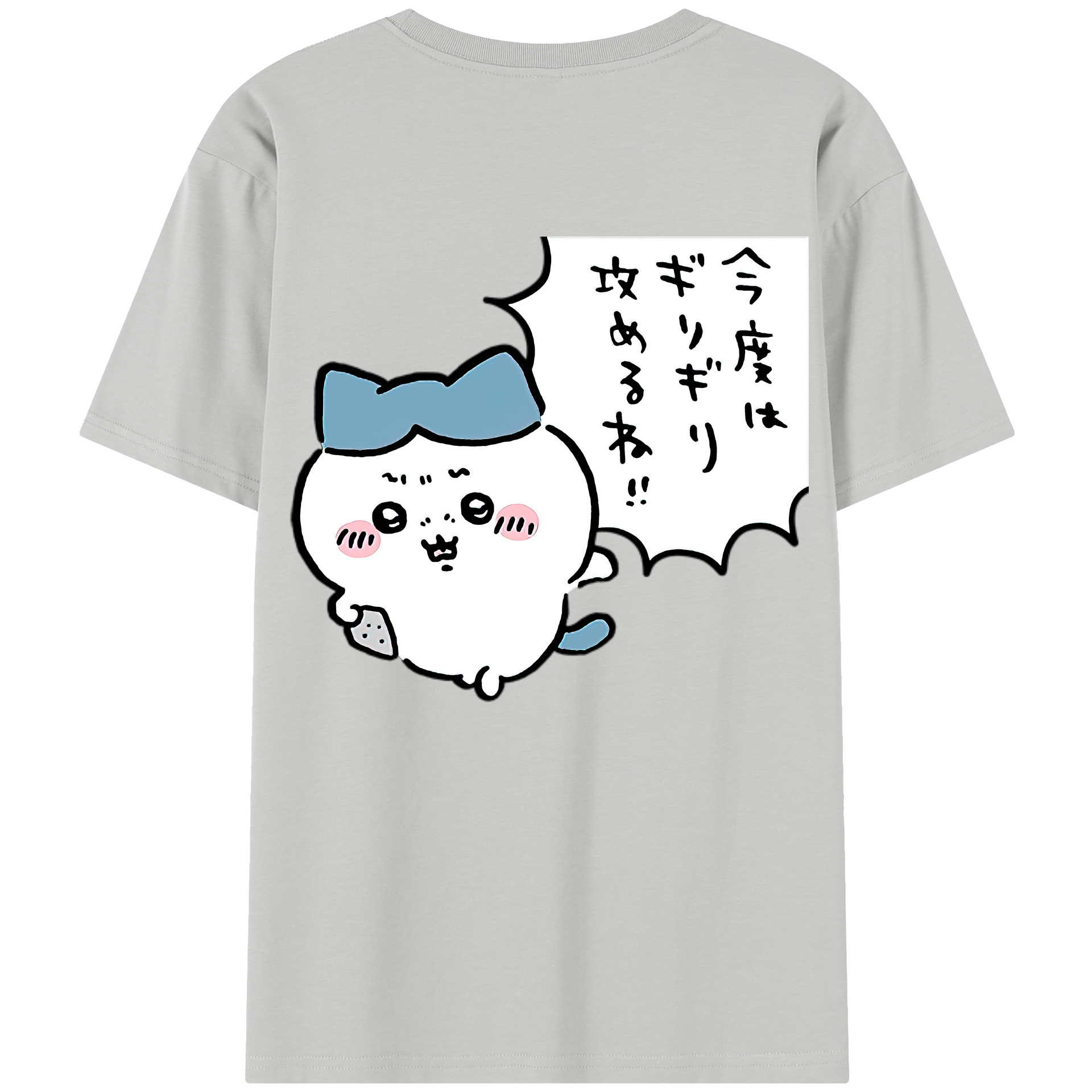 （画像用） ちいかわ ハチワレ Chii-kawa hachiware レディース半袖Tシャツ(バックプリント)