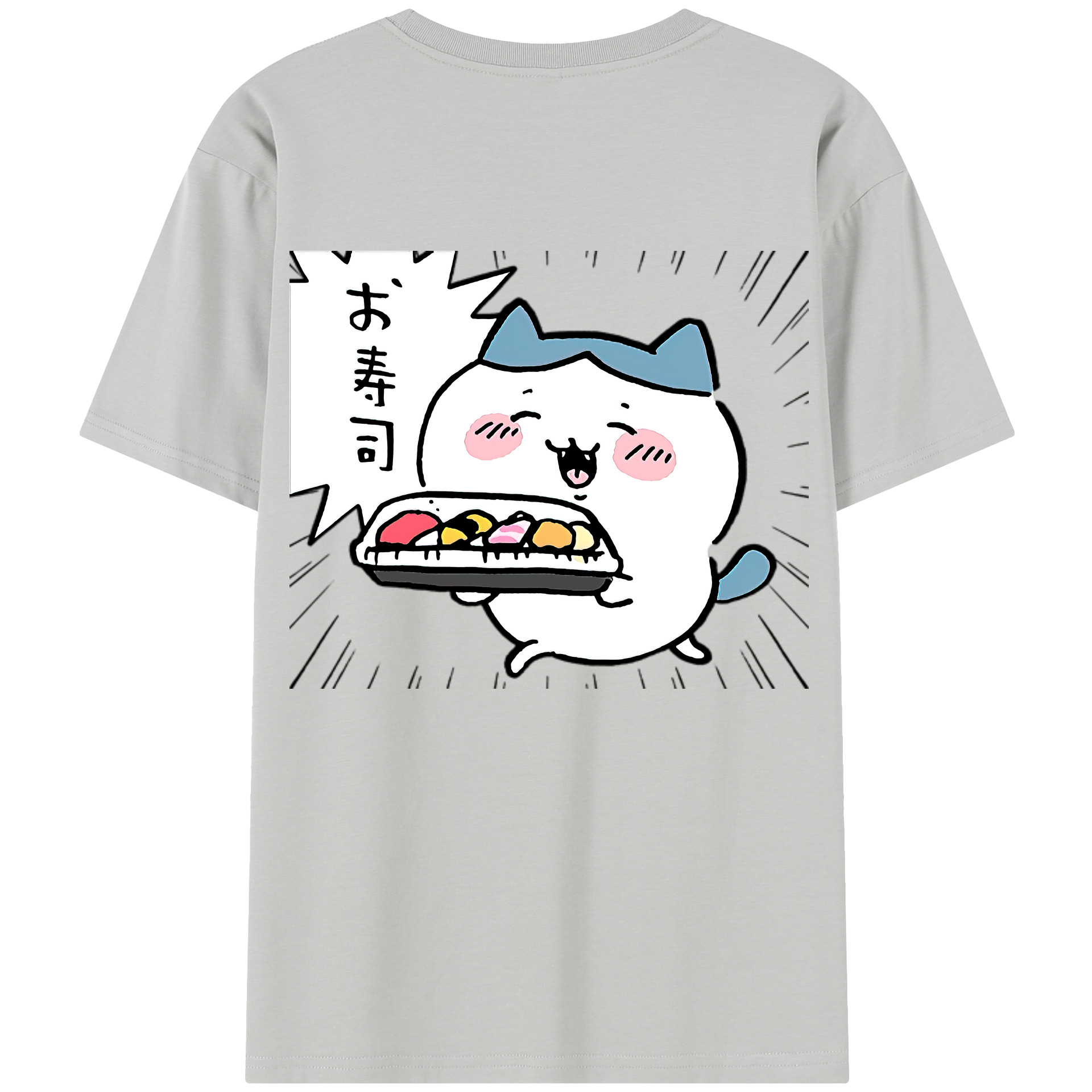 （画像用） ちいかわ ハチワレ Chii-kawa hachiware レディース半袖Tシャツ(バックプリント)