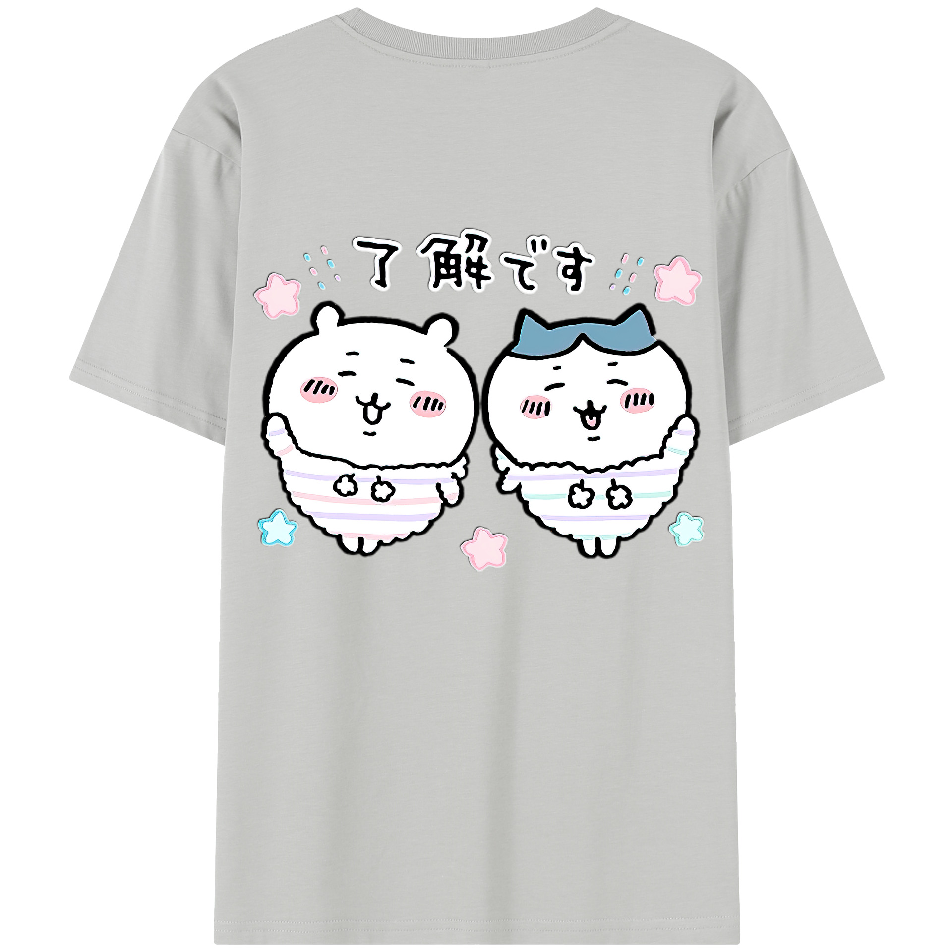 （画像用） ちいかわ ハチワレ Chii-kawa hachiware レディース半袖Tシャツ(バックプリント)