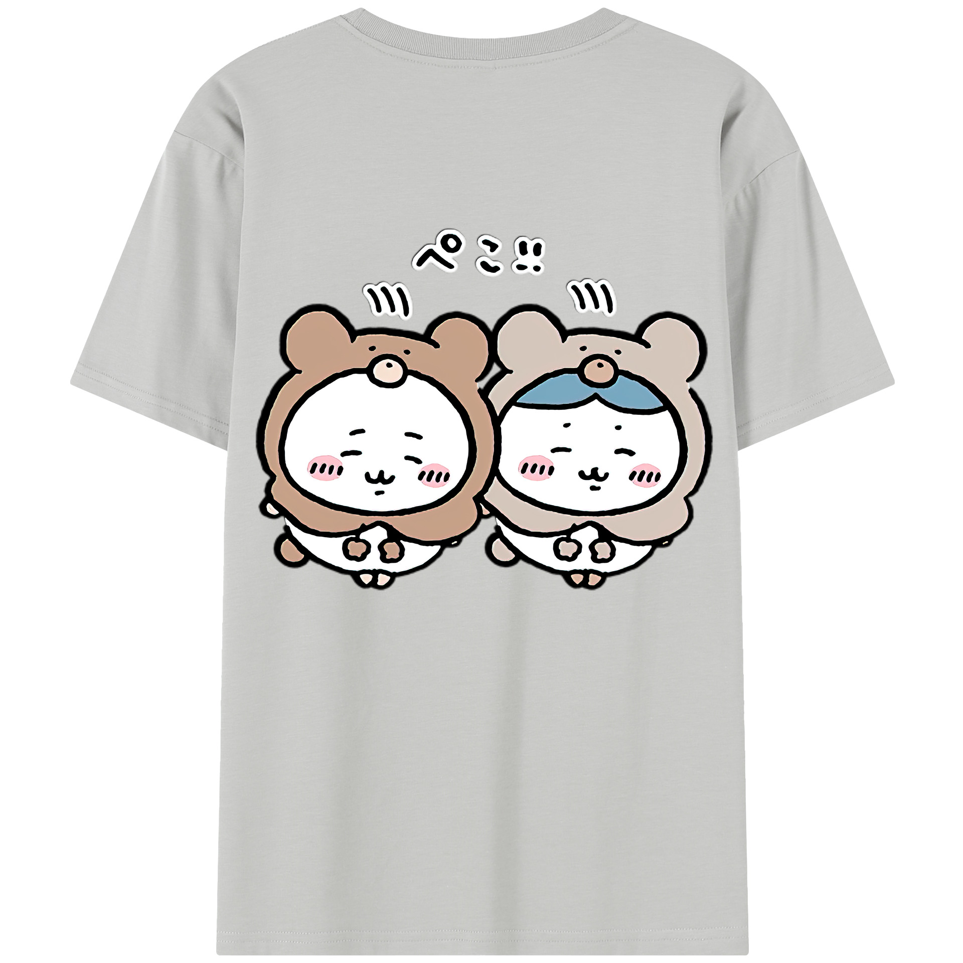 （画像用） ちいかわ ハチワレ Chii-kawa hachiware レディース半袖Tシャツ(バックプリント)