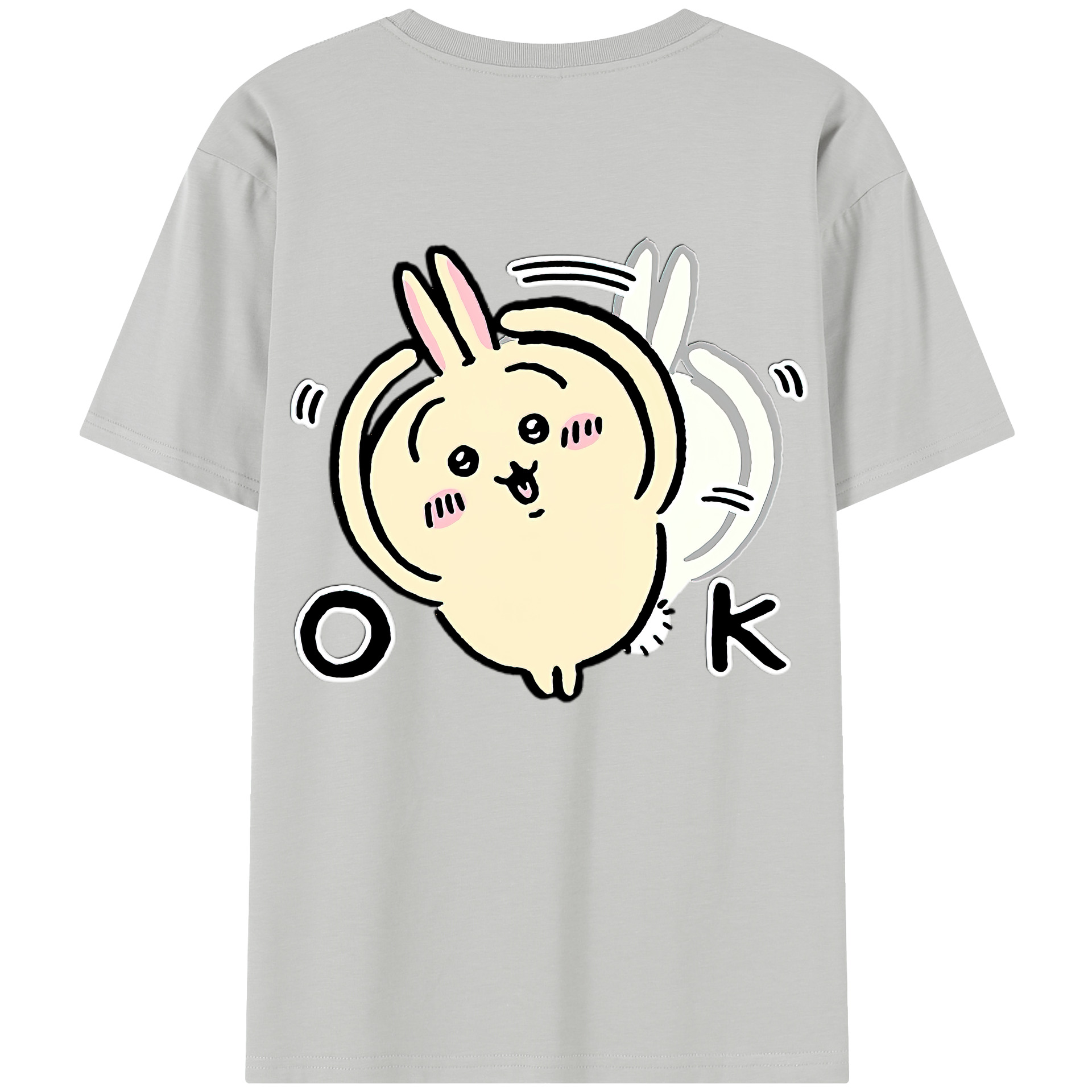 （画像用） ちいかわ うさぎ Chii-kawa usagi レディース半袖Tシャツ(バックプリント)