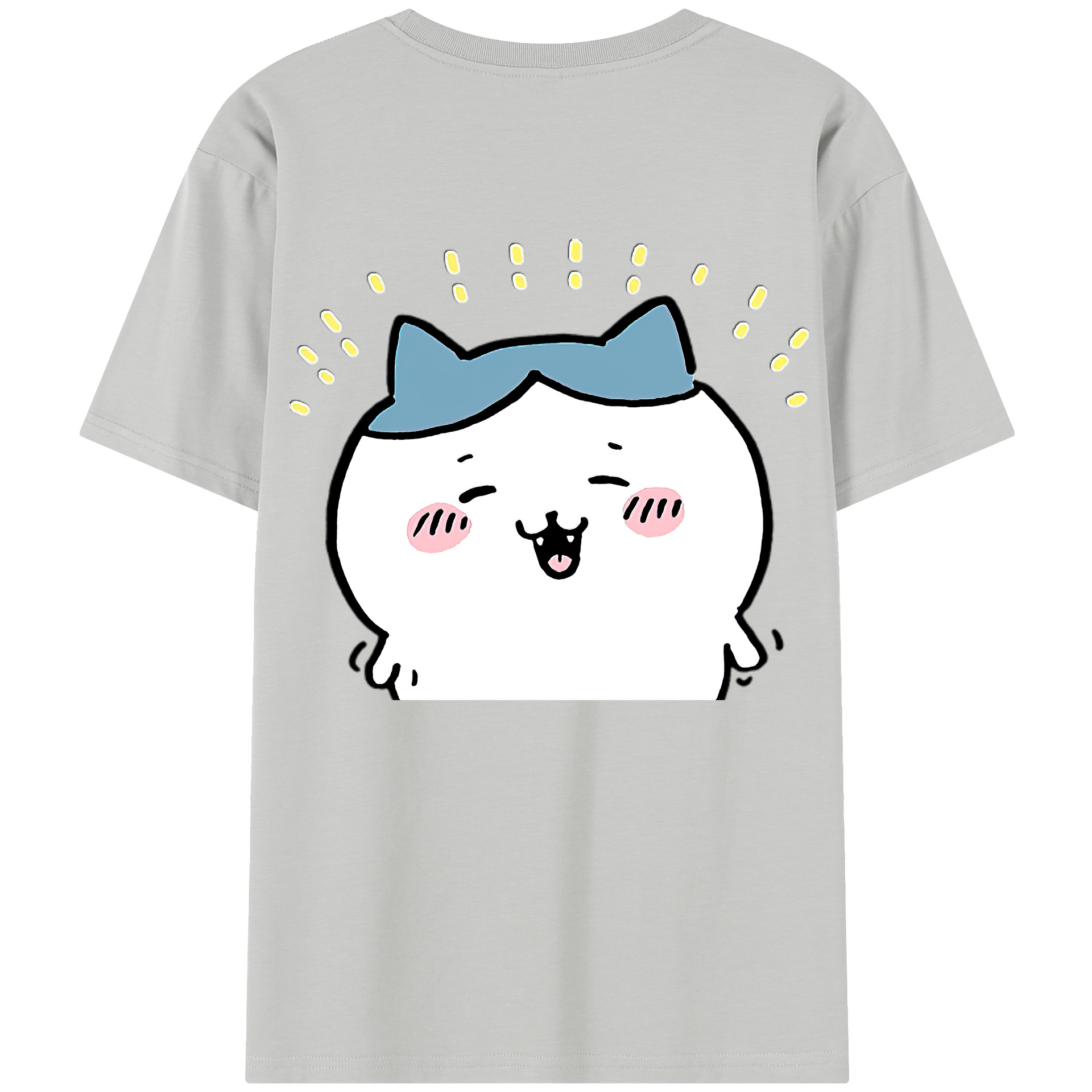 （画像用） ちいかわ ハチワレ Chii-kawa hachiware レディース半袖Tシャツ(バックプリント)