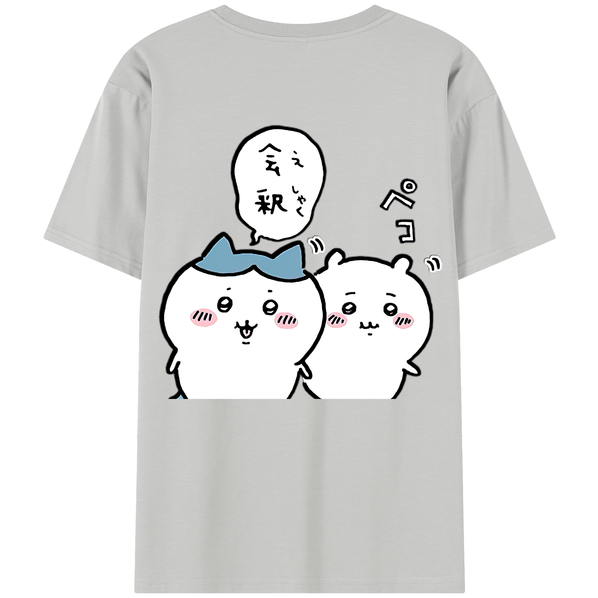 （画像用） ちいかわ ハチワレ Chii-kawa hachiware レディース半袖Tシャツ(バックプリント)