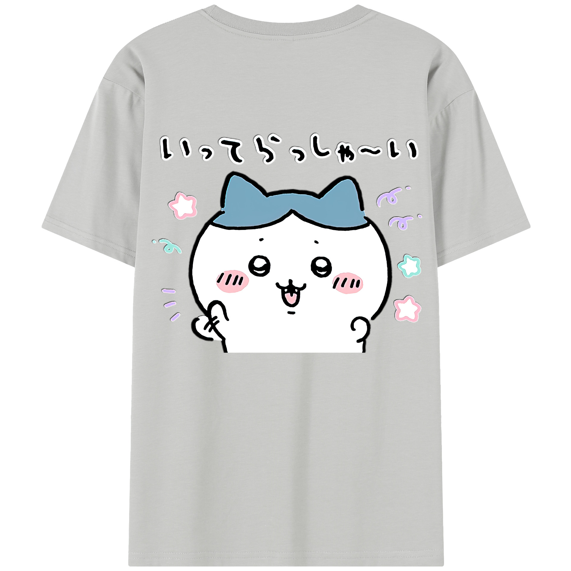 （画像用） ちいかわ ハチワレ Chii-kawa hachiware レディース半袖Tシャツ(バックプリント)