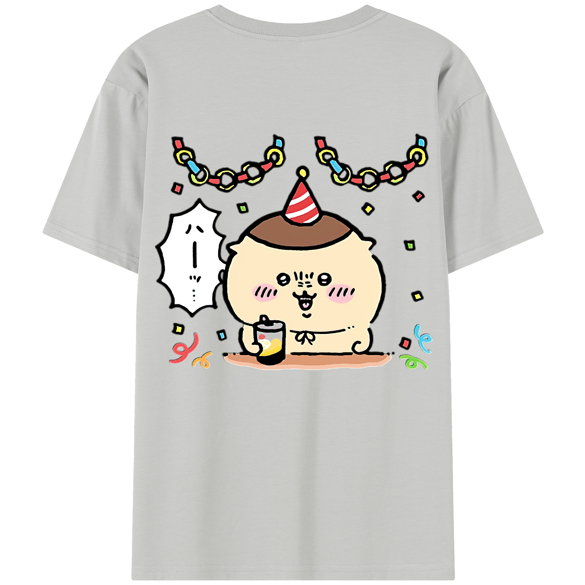 （画像用） ちいかわ くりまんじゅう Chii-kawa kuri manjū レディース半袖Tシャツ(バックプリント)