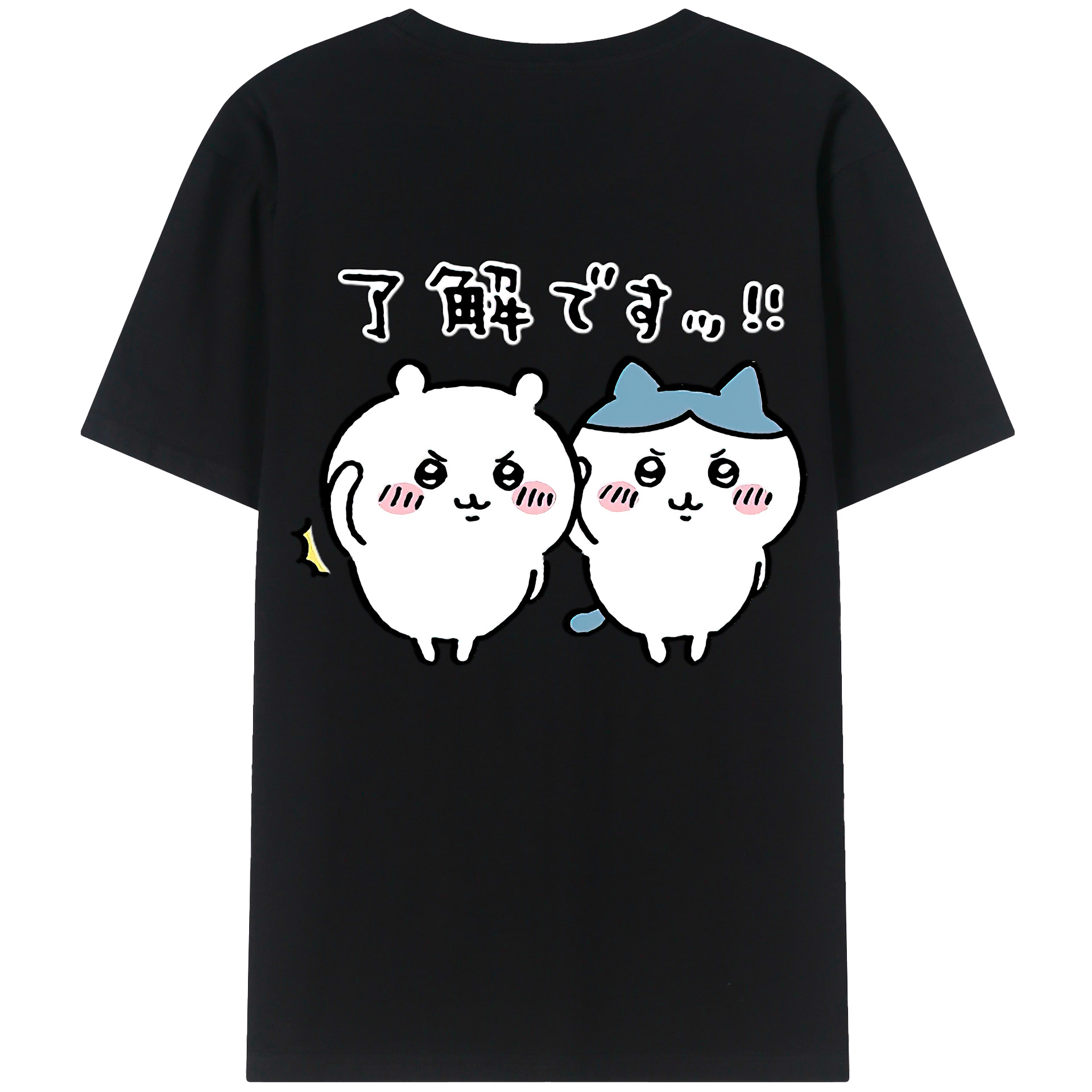 （画像用） ちいかわ ハチワレ Chii-kawa hachiware レディース半袖Tシャツ(バックプリント)
