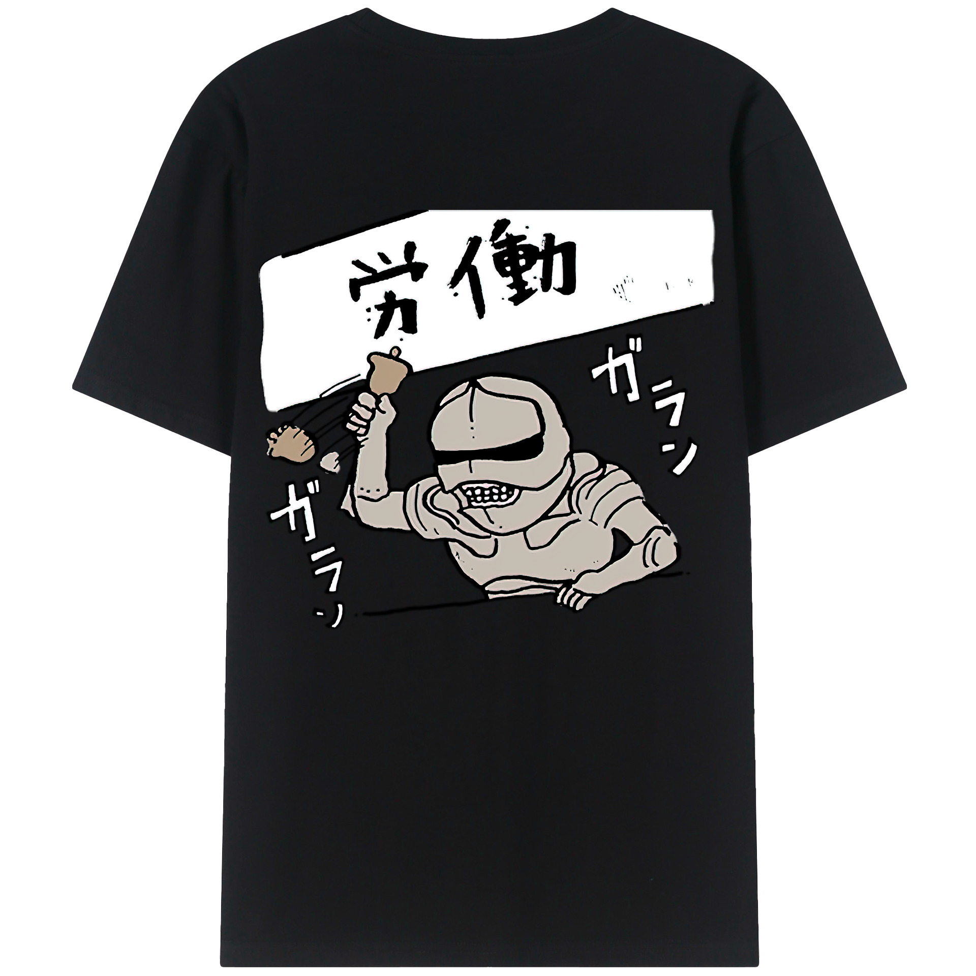 （画像用） ちいかわ 労働の鎧さん Chii-kawa Mr. Armor of Labor レディース半袖Tシャツ(バックプリント)