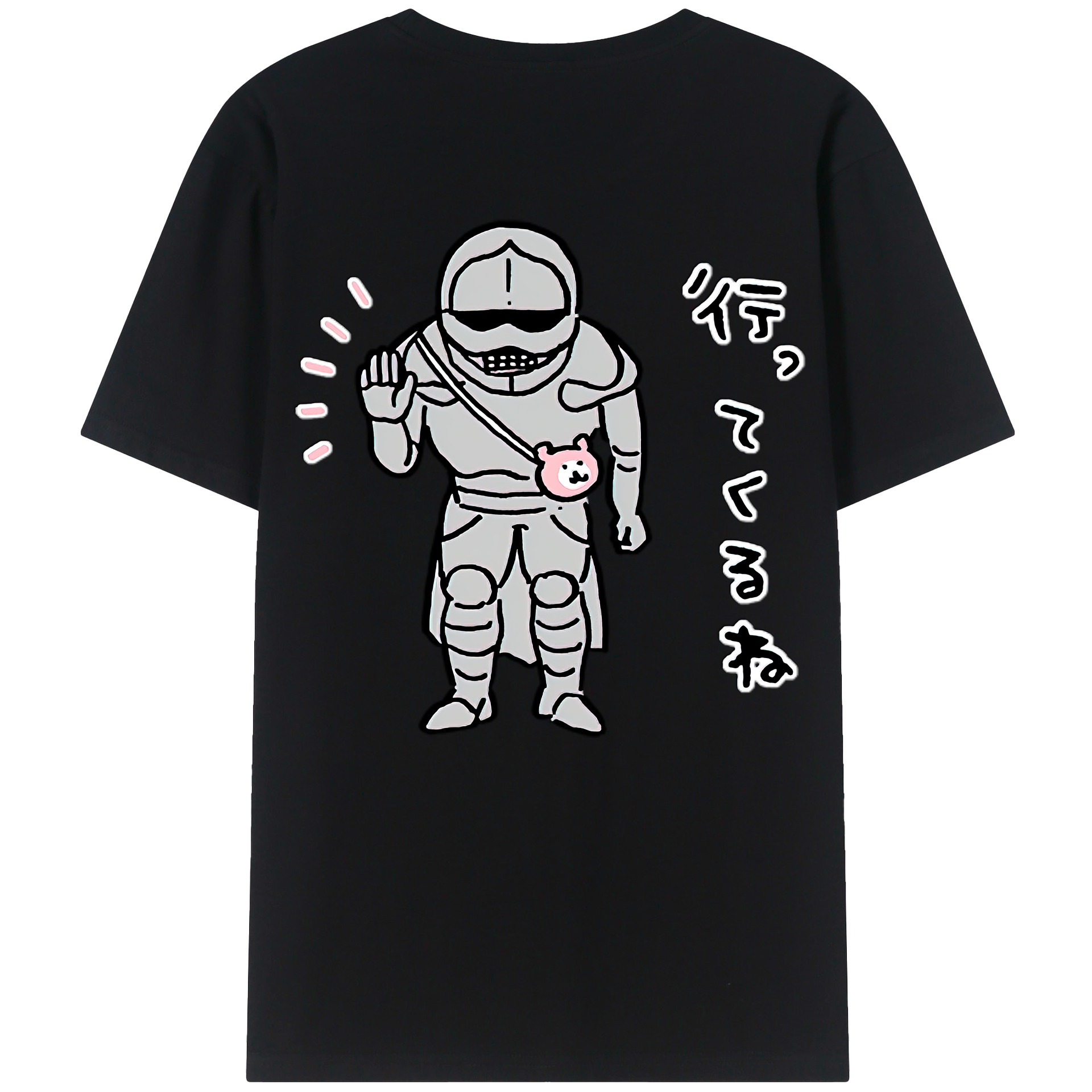 （画像用） ちいかわ 労働の鎧さん Chii-kawa Mr. Armor of Labor レディース半袖Tシャツ(バックプリント)