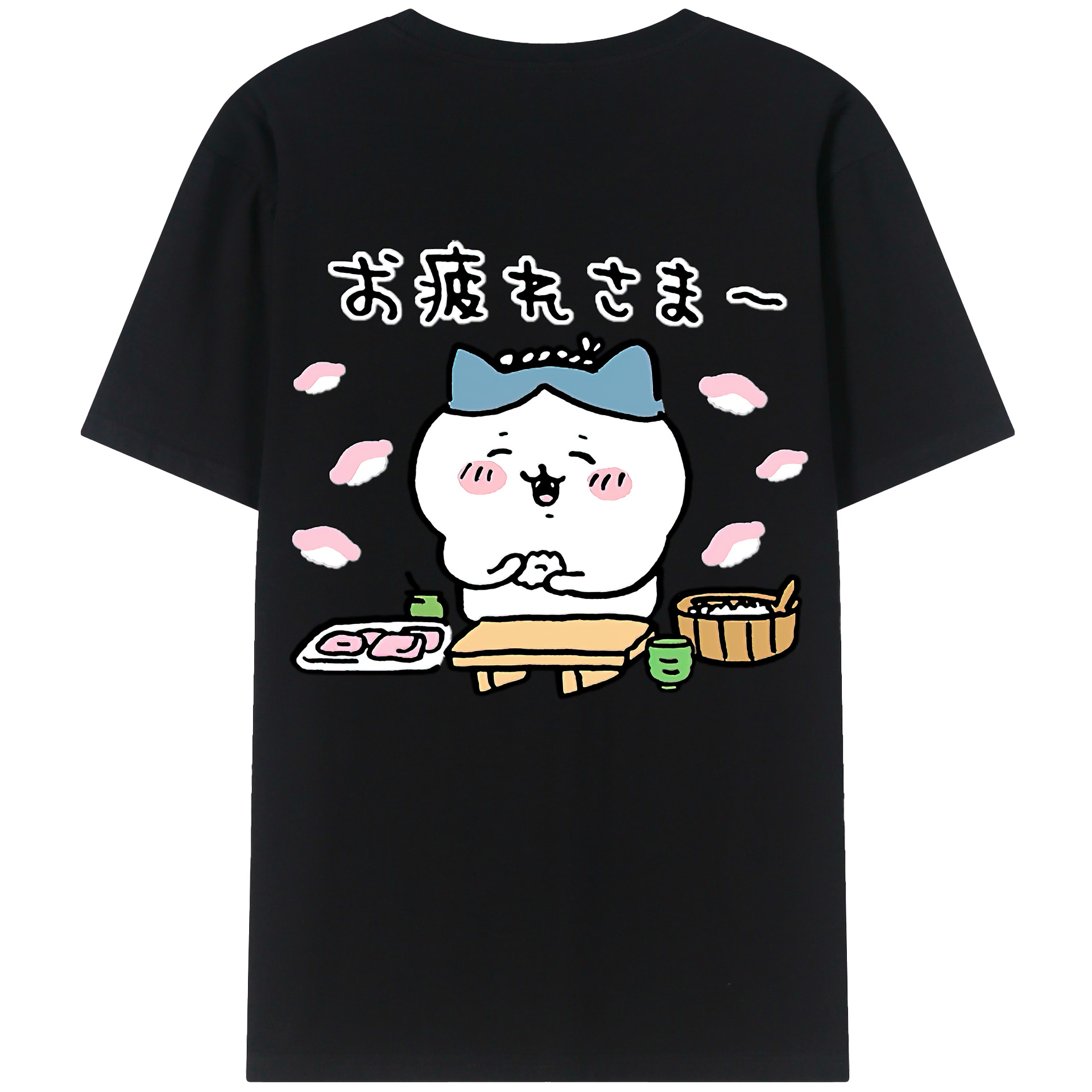 （画像用） ちいかわ ハチワレ Chii-kawa hachiware レディース半袖Tシャツ(バックプリント)