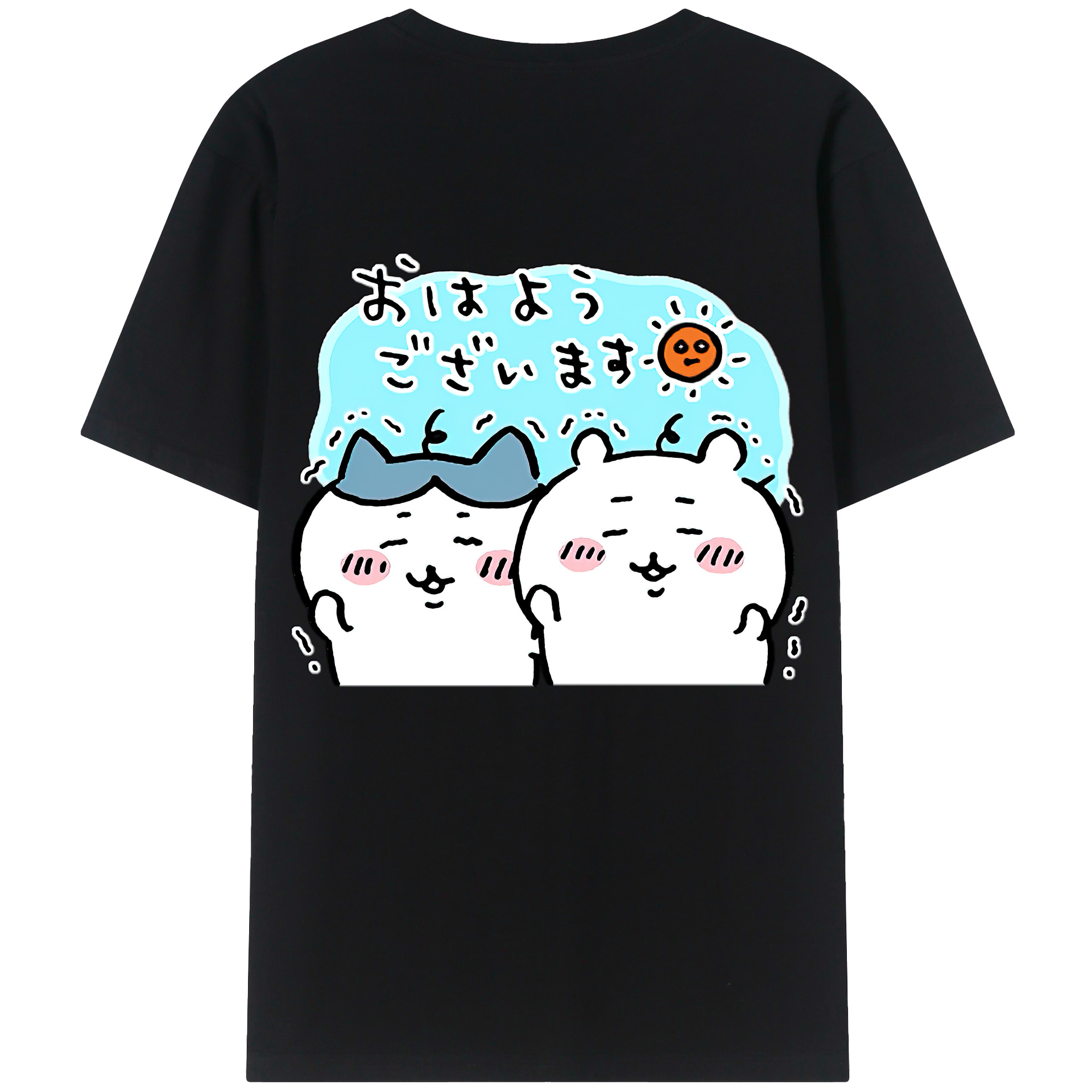 （画像用） ちいかわ ハチワレ Chii-kawa hachiware レディース半袖Tシャツ(バックプリント)