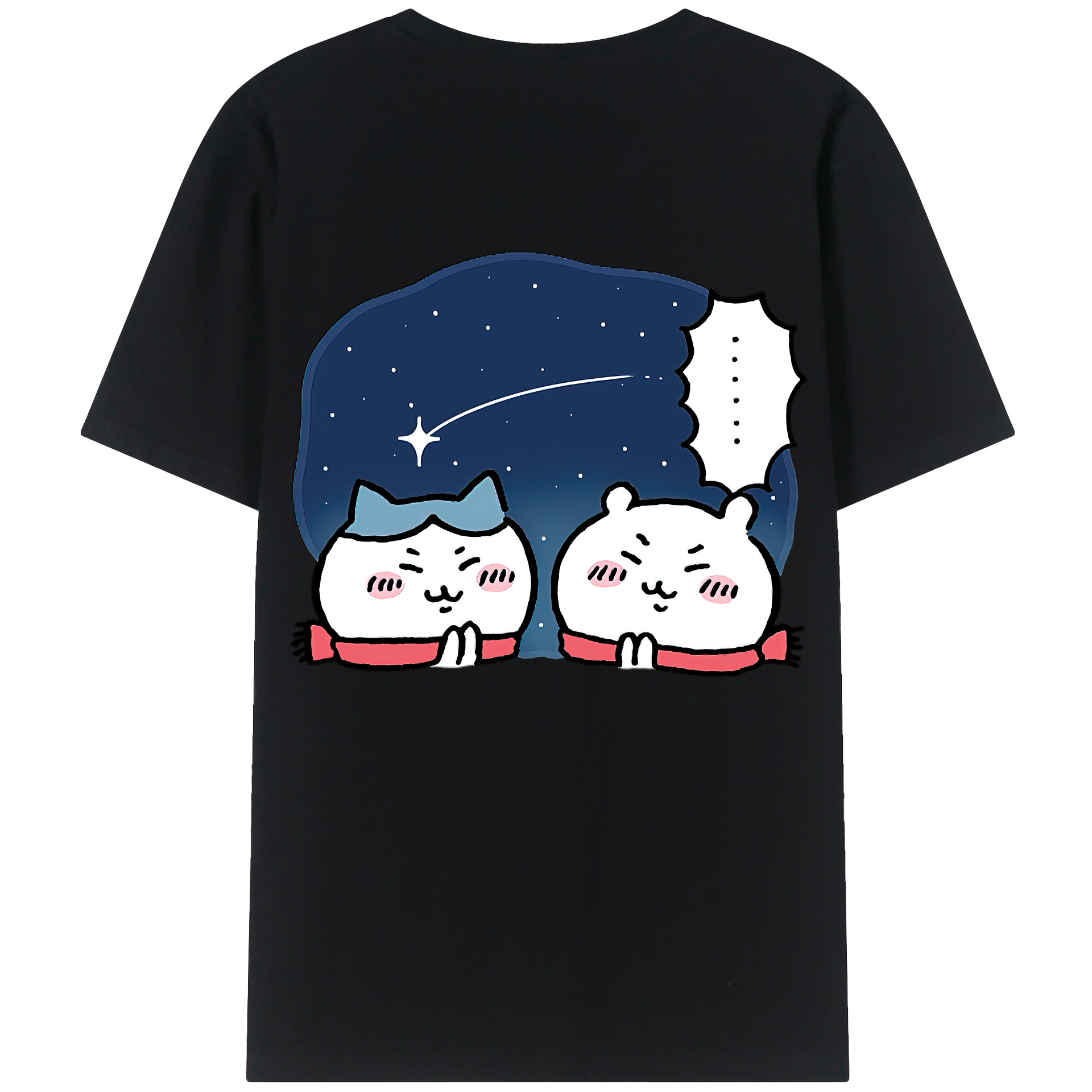 （画像用） ちいかわ ハチワレ Chii-kawa hachiware レディース半袖Tシャツ(バックプリント)