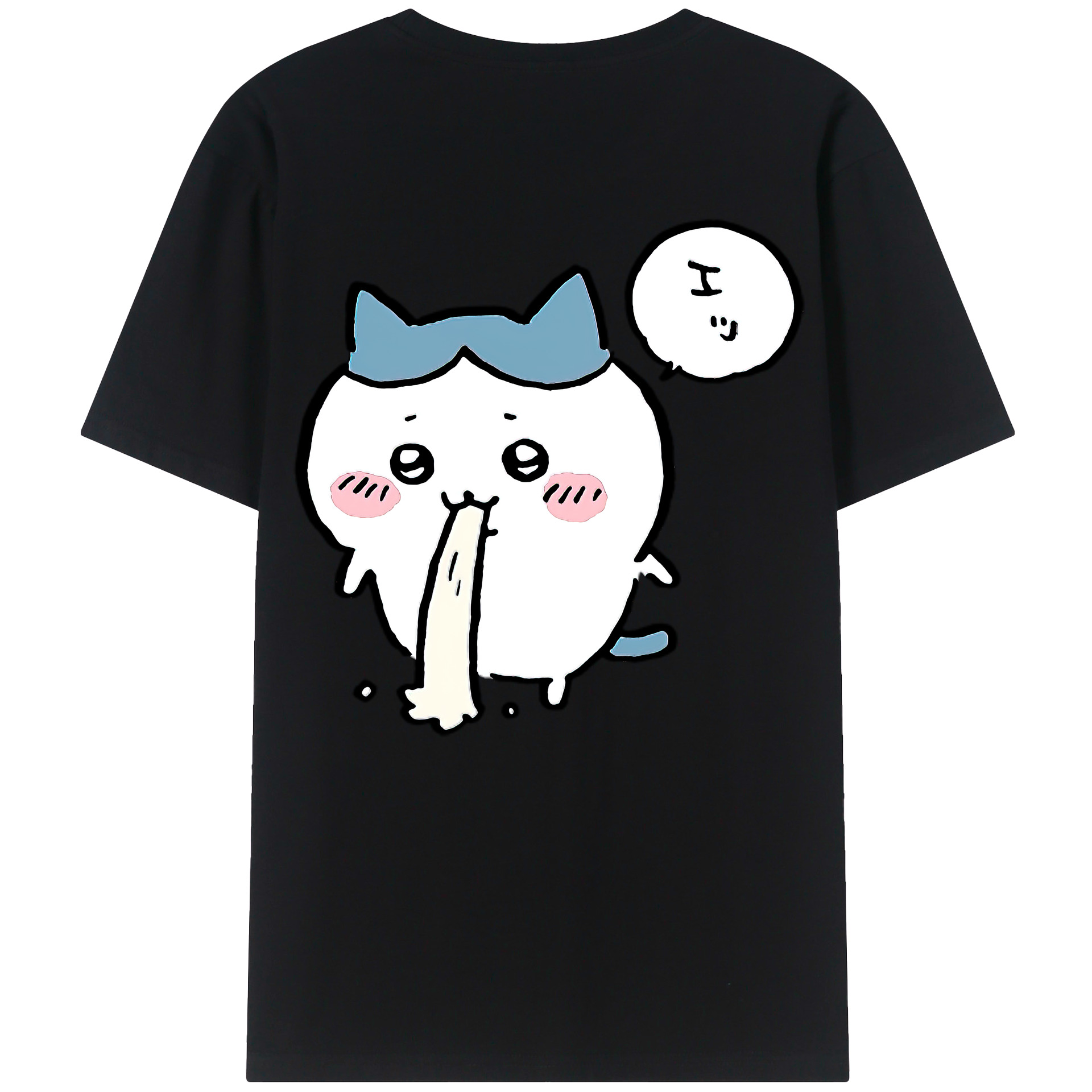 （画像用） ちいかわ ハチワレ Chii-kawa hachiware レディース半袖Tシャツ(バックプリント)