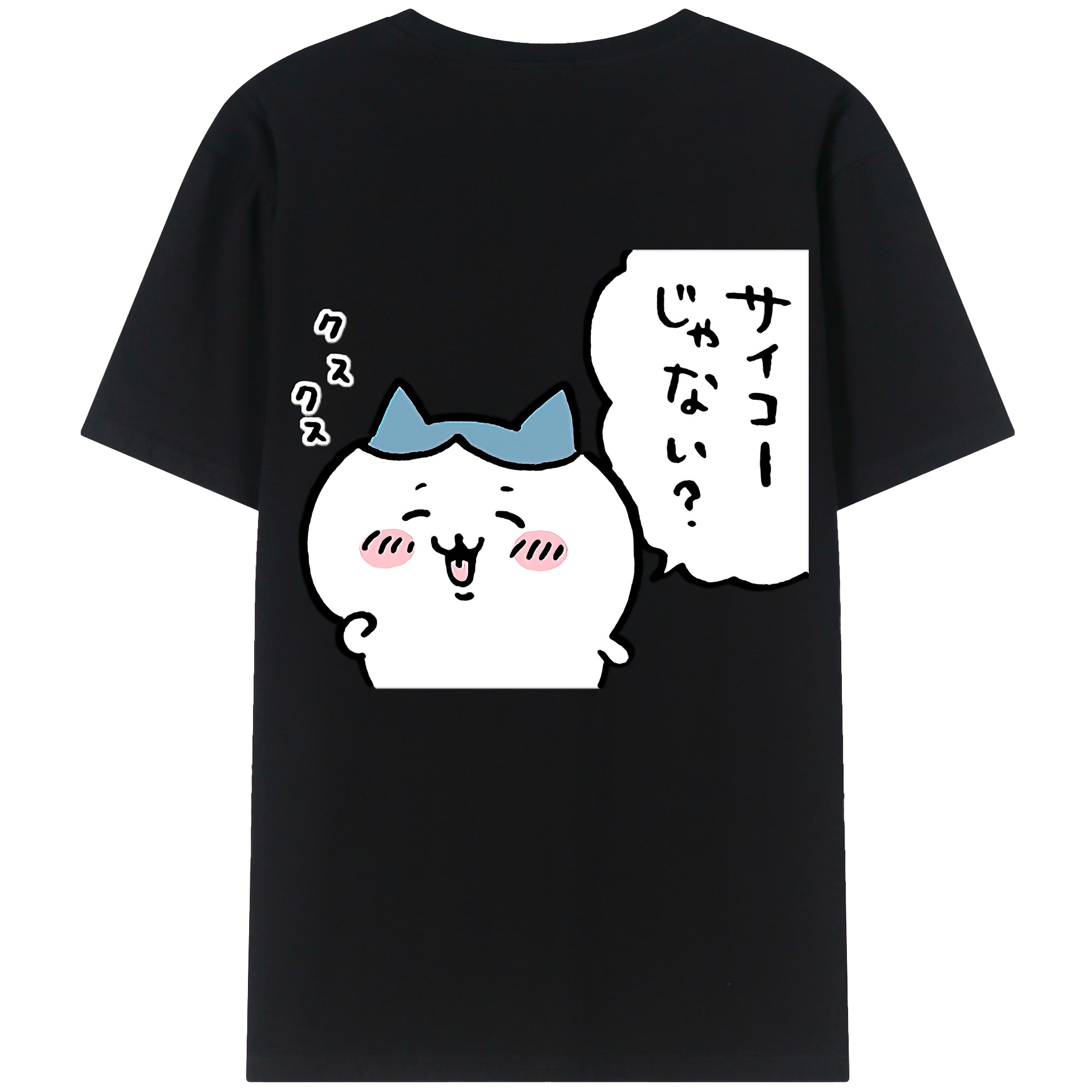 （画像用） ちいかわ ハチワレ Chii-kawa hachiware レディース半袖Tシャツ(バックプリント)