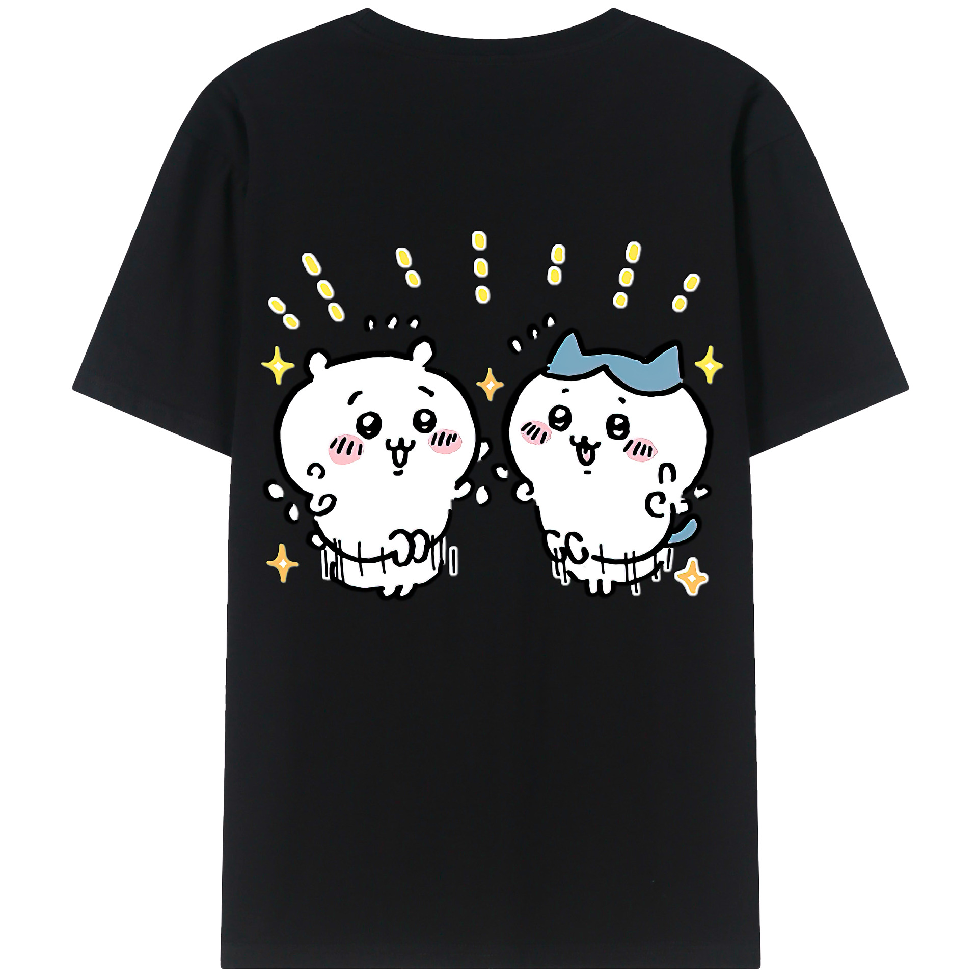 （画像用） ちいかわ ハチワレ Chii-kawa hachiware レディース半袖Tシャツ(バックプリント)