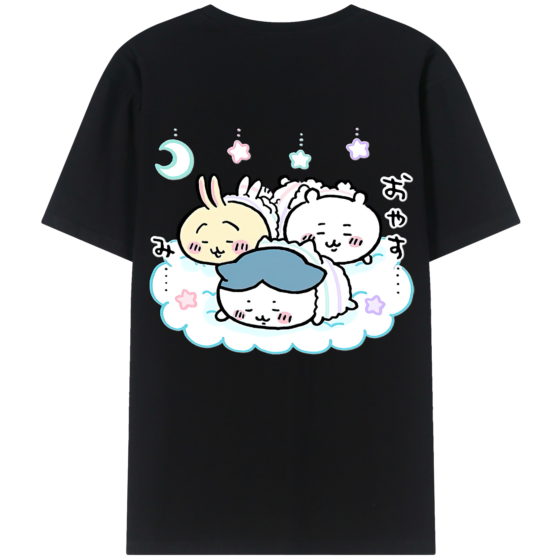（画像用） ちいかわ ハチワレ Chii-kawa hachiware レディース半袖Tシャツ(バックプリント)