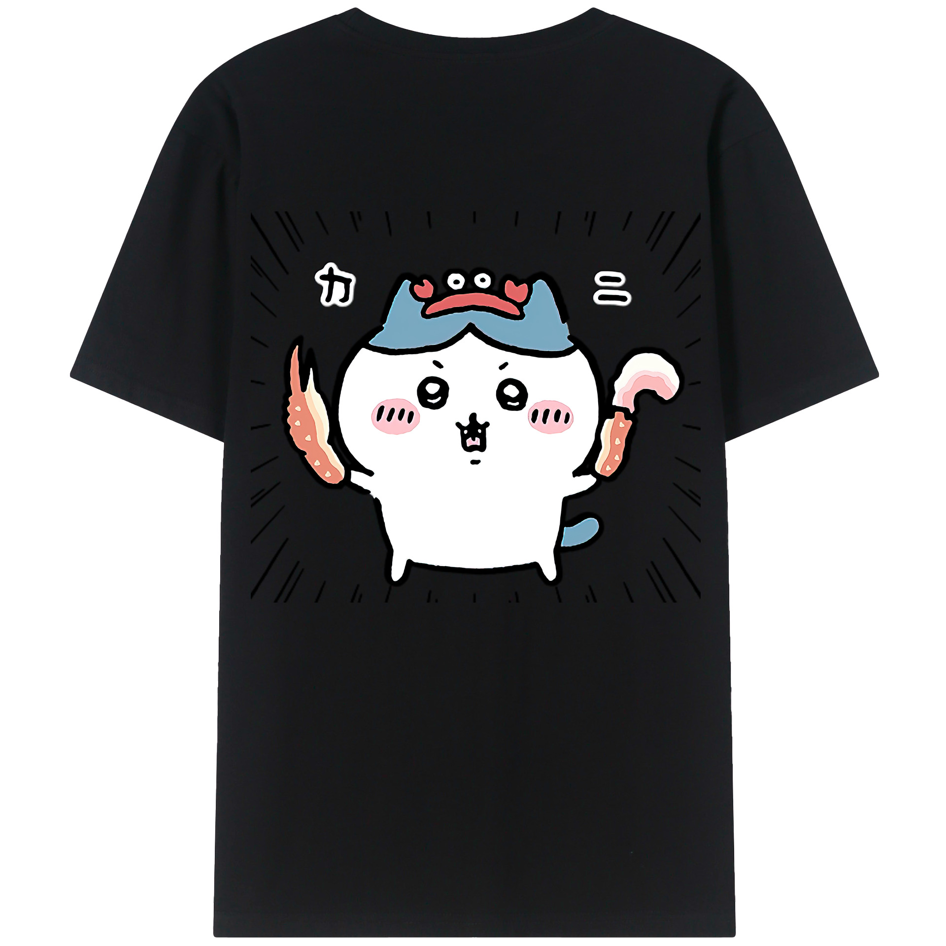 （画像用） ちいかわ ハチワレ Chii-kawa hachiware レディース半袖Tシャツ(バックプリント)