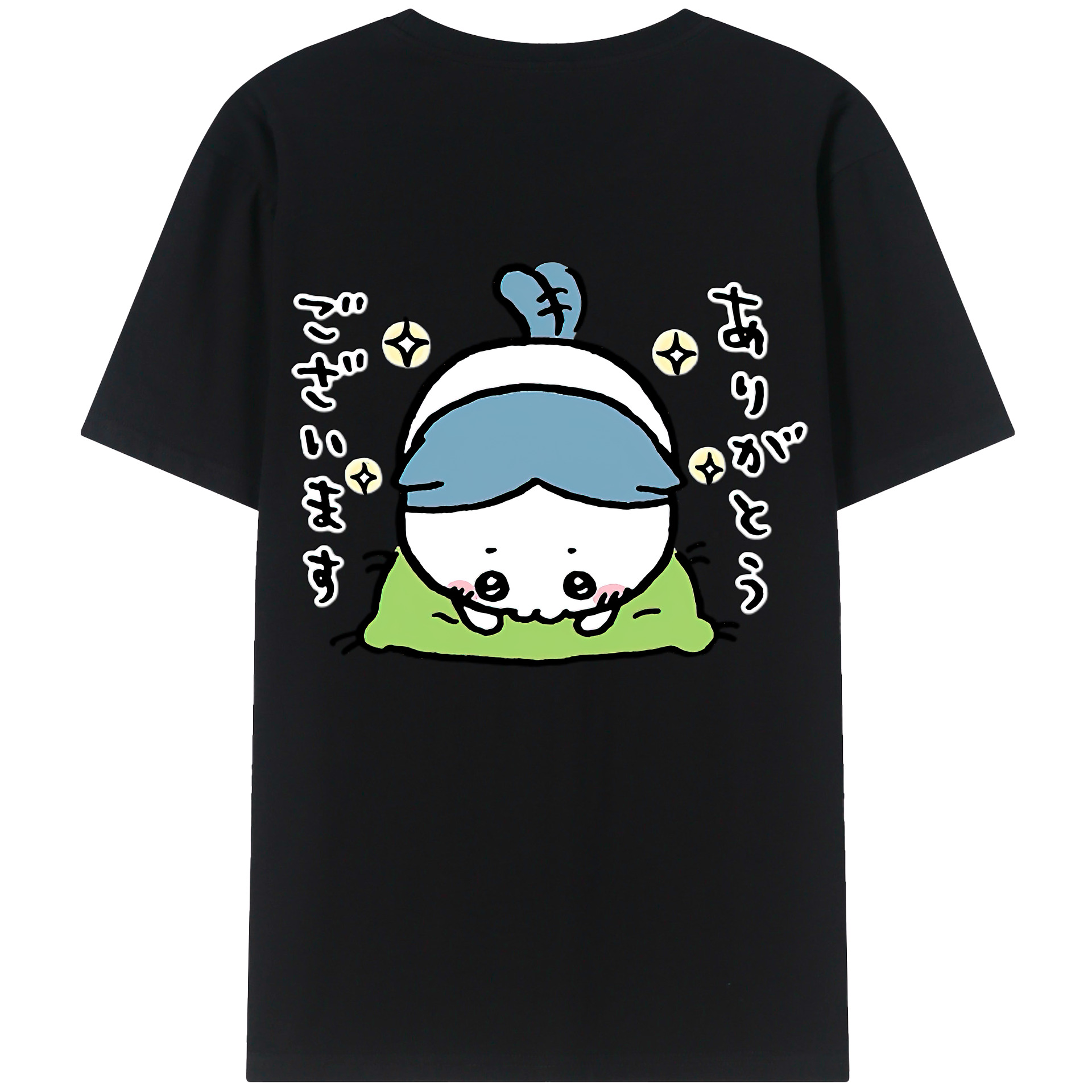 （画像用） ちいかわ ハチワレ Chii-kawa hachiware レディース半袖Tシャツ(バックプリント)