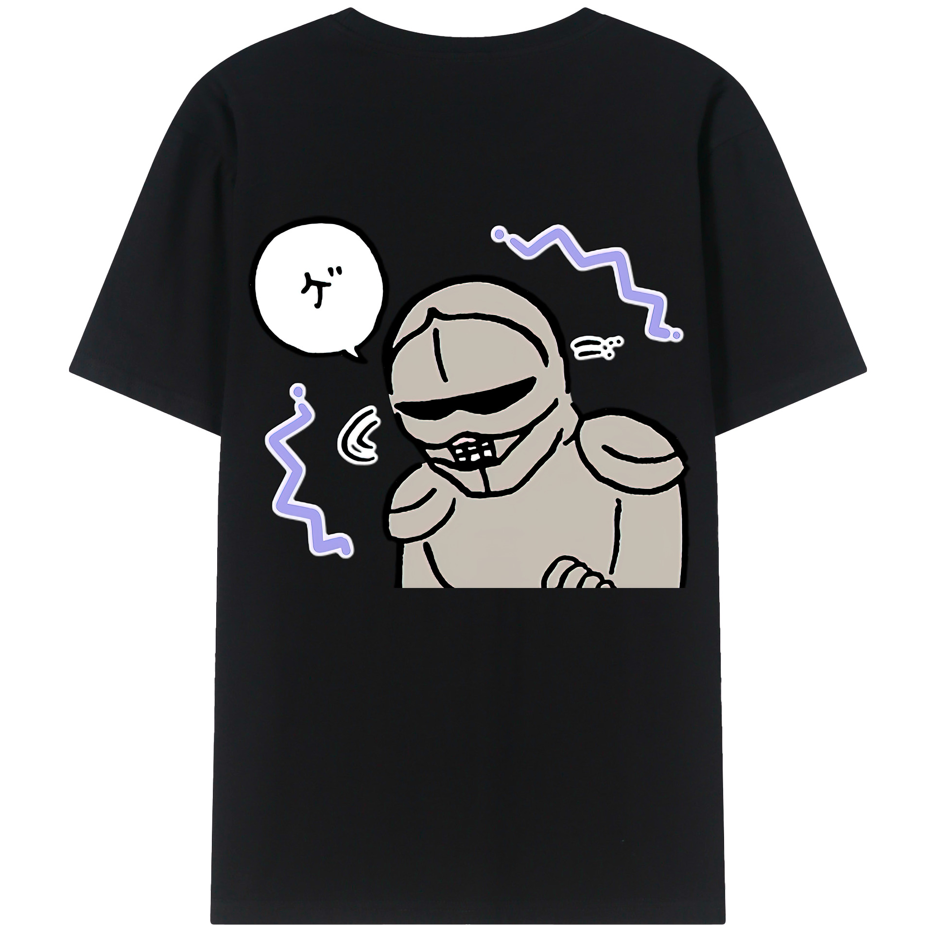 （画像用） ちいかわ 労働の鎧さん Chii-kawa Mr. Armor of Labor レディース半袖Tシャツ(バックプリント)