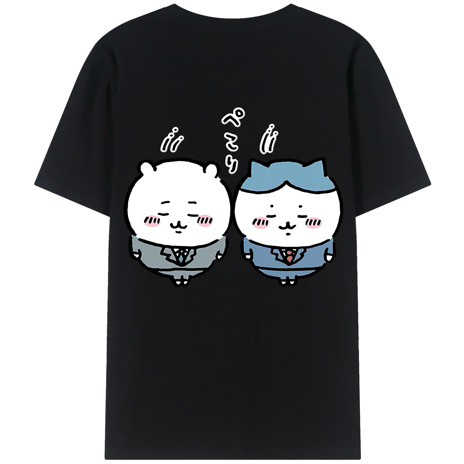 （画像用） ちいかわ ハチワレ Chii-kawa hachiware レディース半袖Tシャツ(バックプリント)