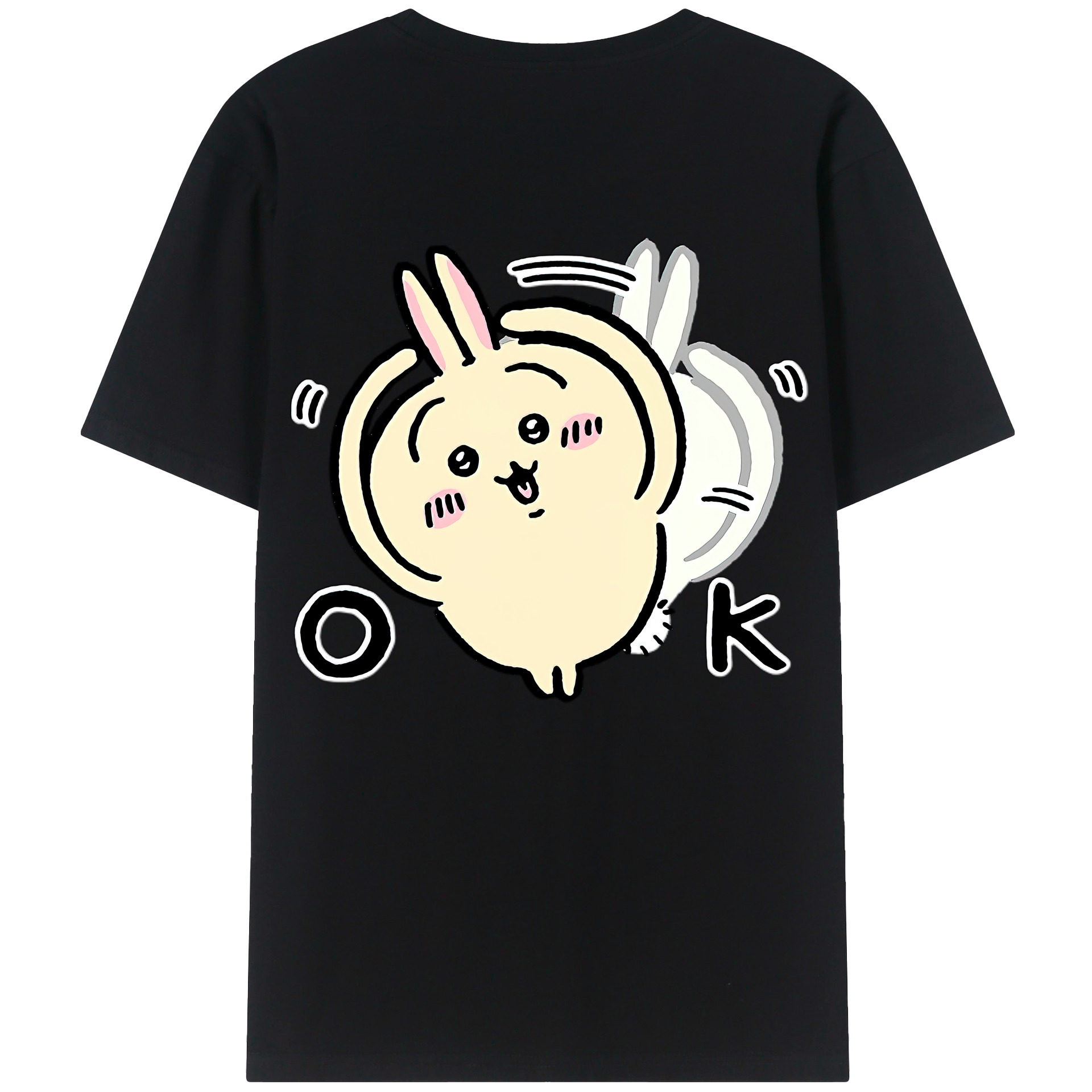 （画像用） ちいかわ うさぎ Chii-kawa usagi レディース半袖Tシャツ(バックプリント)