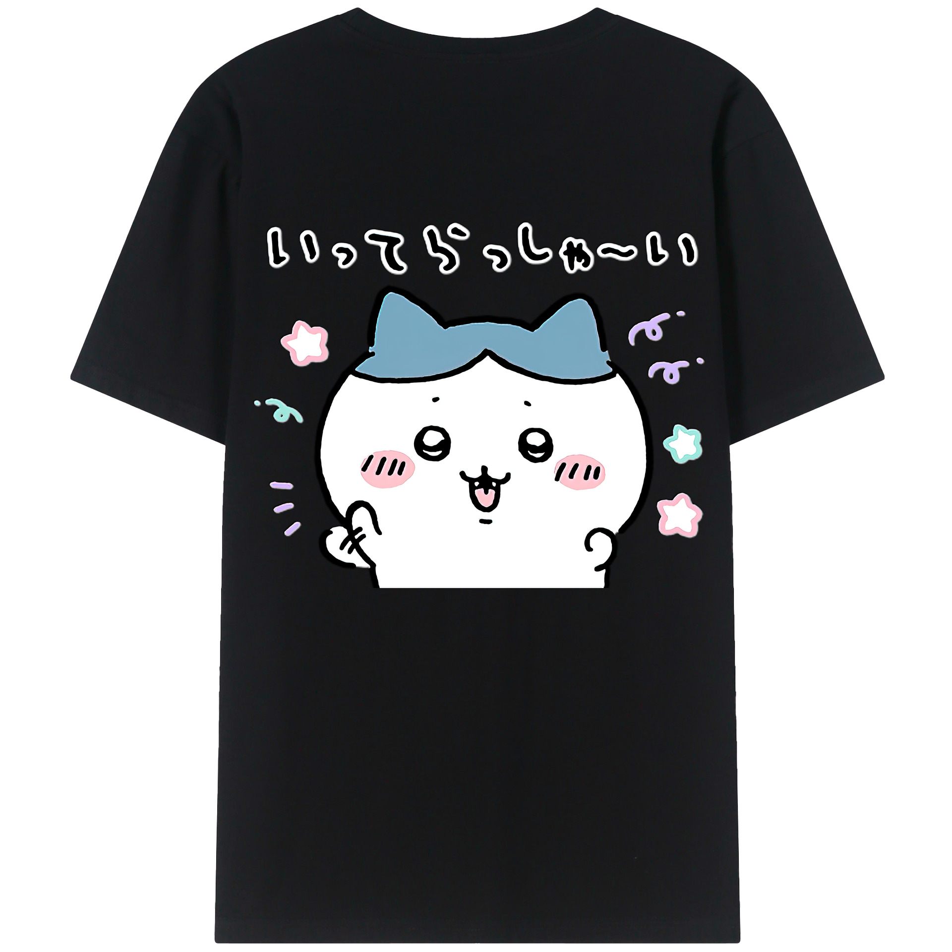 （画像用） ちいかわ ハチワレ Chii-kawa hachiware レディース半袖Tシャツ(バックプリント)