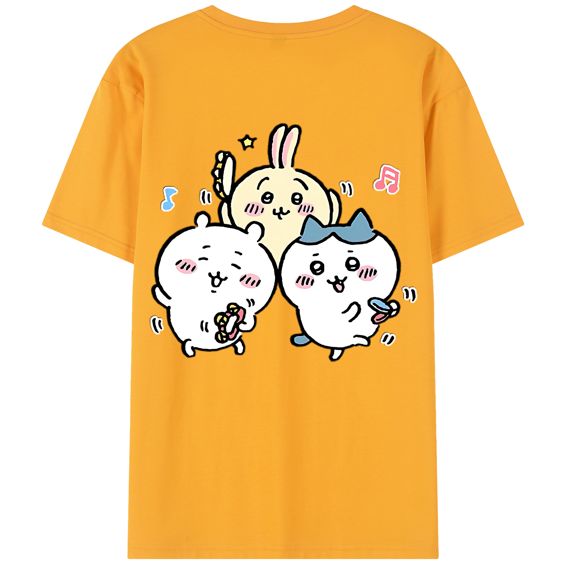 （画像用） ちいかわ ハチワレ Chii-kawa hachiware レディース半袖Tシャツ(バックプリント)