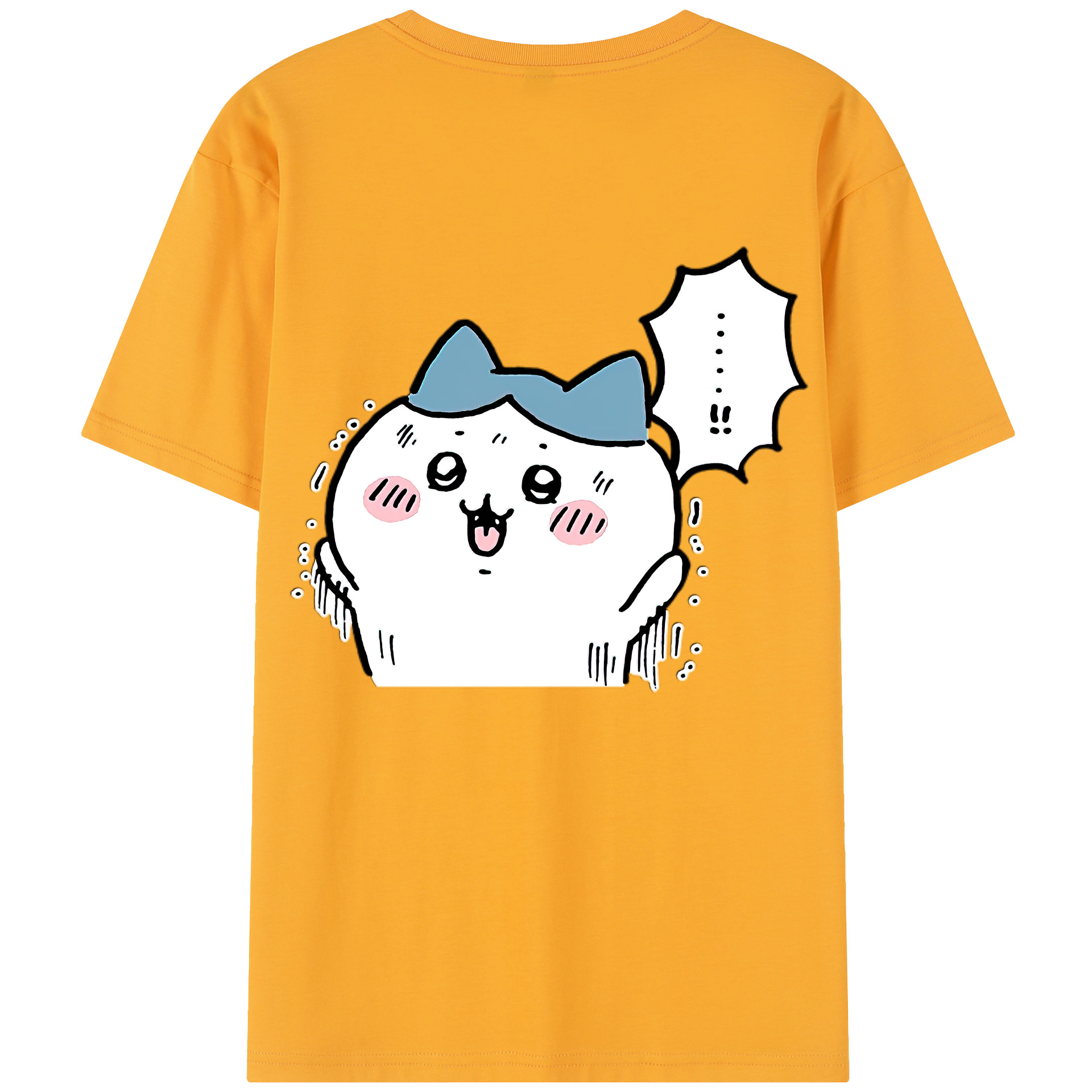 （画像用） ちいかわ ハチワレ Chii-kawa hachiware レディース半袖Tシャツ(バックプリント)